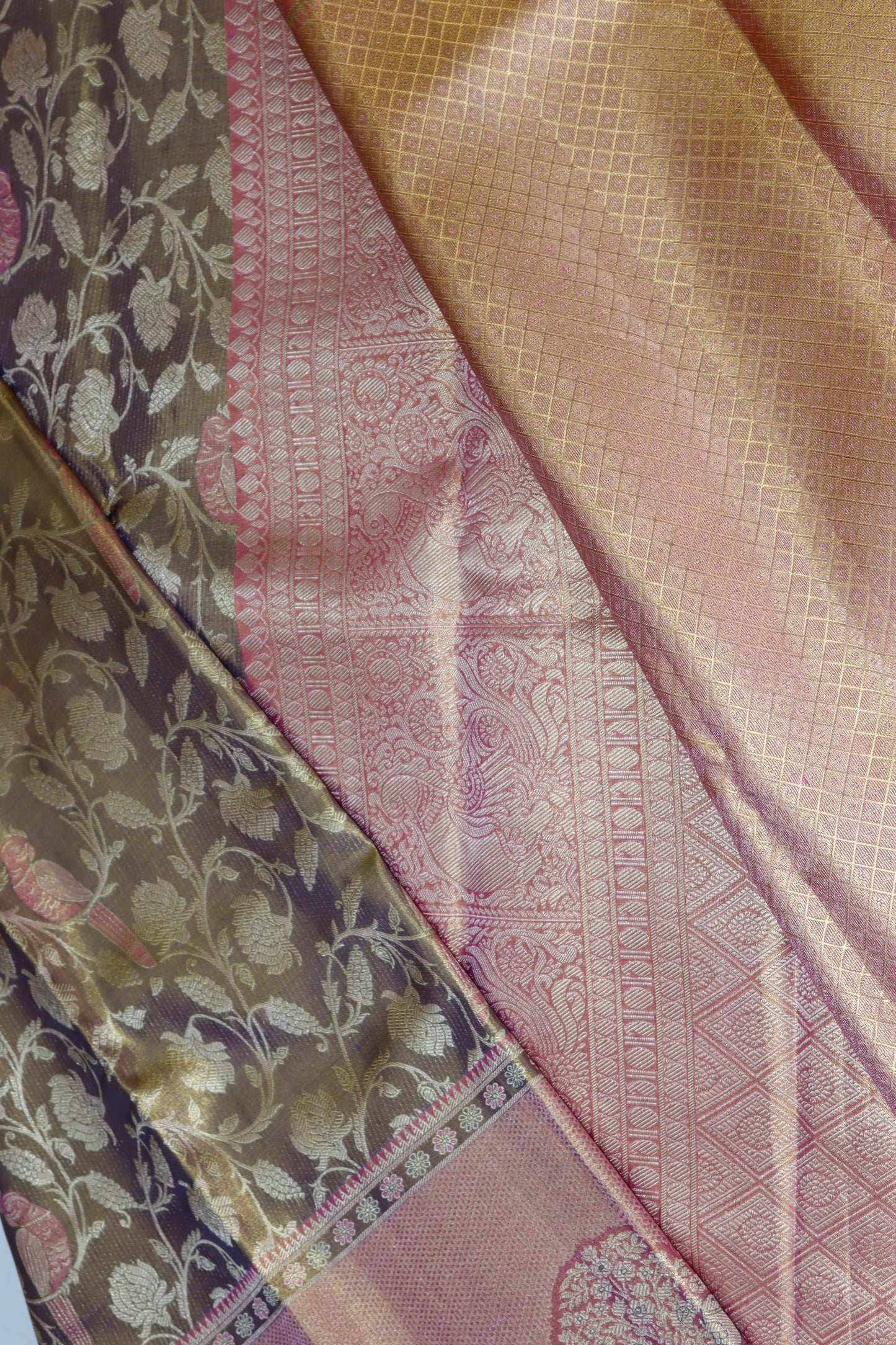 Rich Brown Kachipuram Silk saree From Weavers and Best on Online