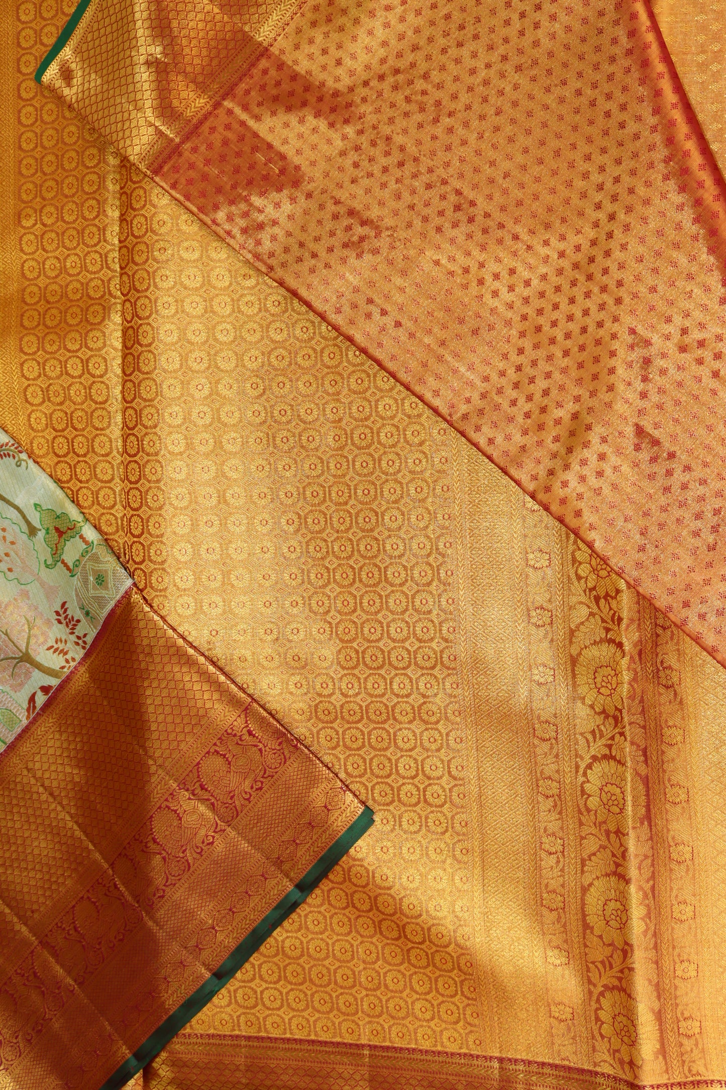 Rich Pista Green Kanchipuram Silk Saree From Weavers and Best on Online