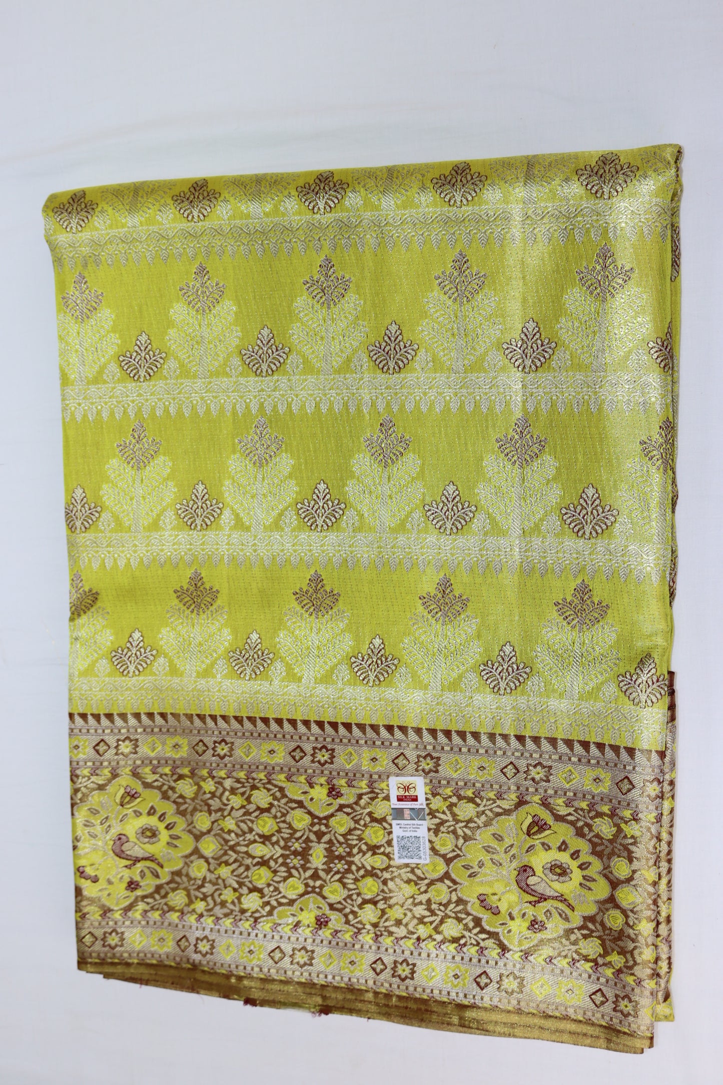 Rich Yellow Kanchipuram Silk saree From Weavers and Best on Online