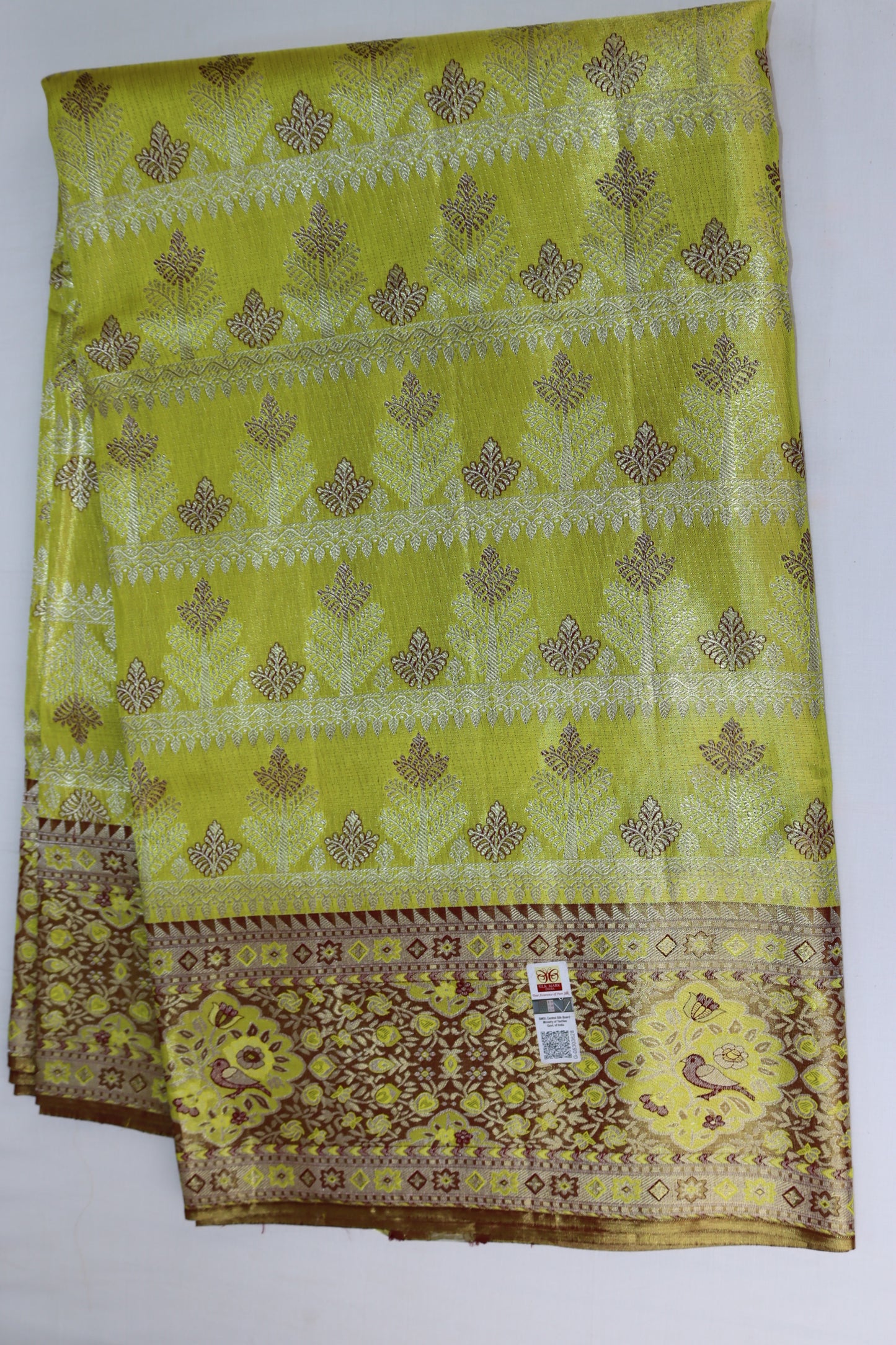 Rich Yellow Kanchipuram Silk saree From Weavers and Best on Online