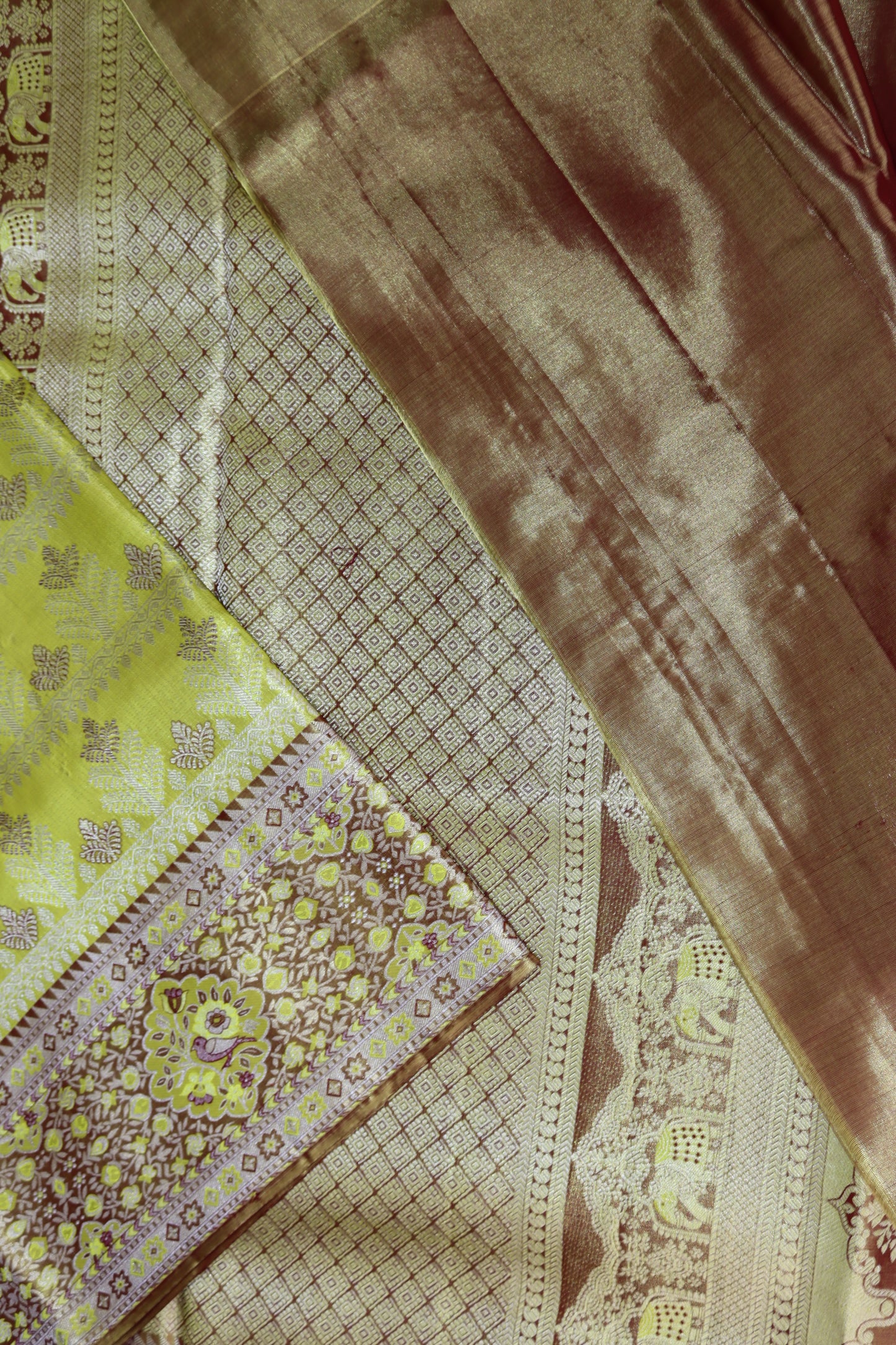 Rich Yellow Kanchipuram Silk saree From Weavers and Best on Online