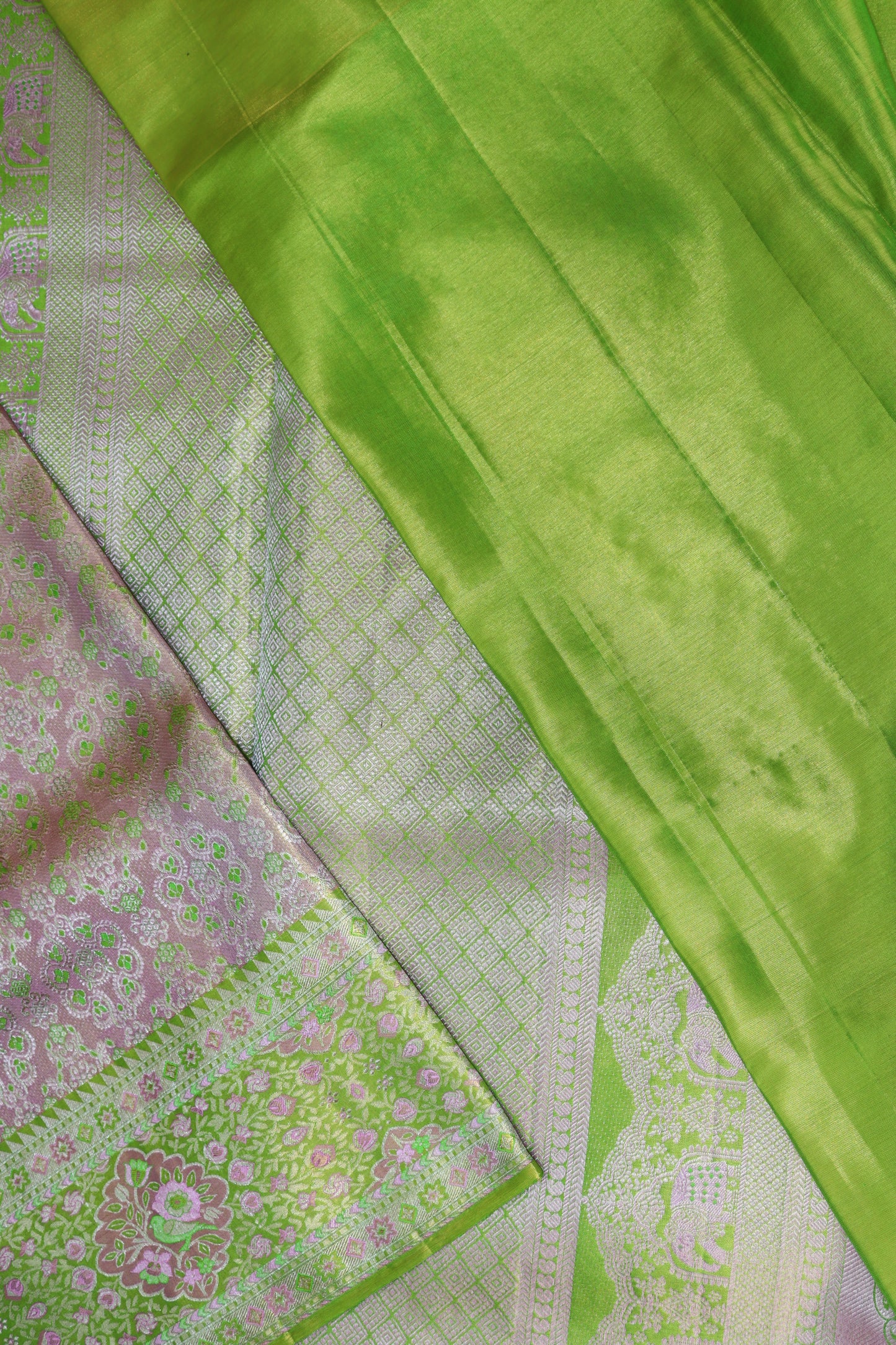 Classy Peach Kanchipuram Silk saree From Weavers and Best on Online