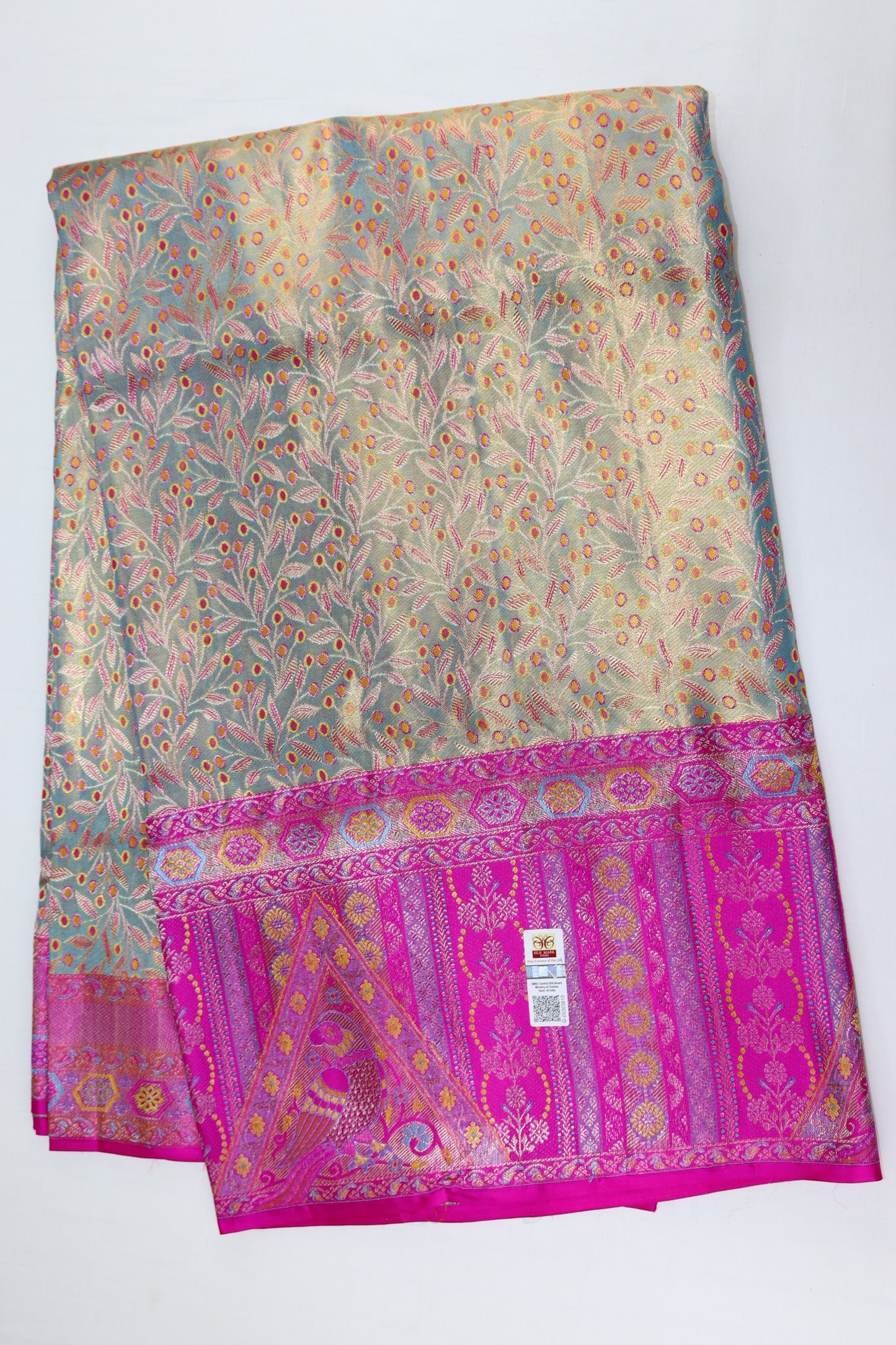 Classy Blue color Kachipuram Silk saree From Weavers and Best on Online