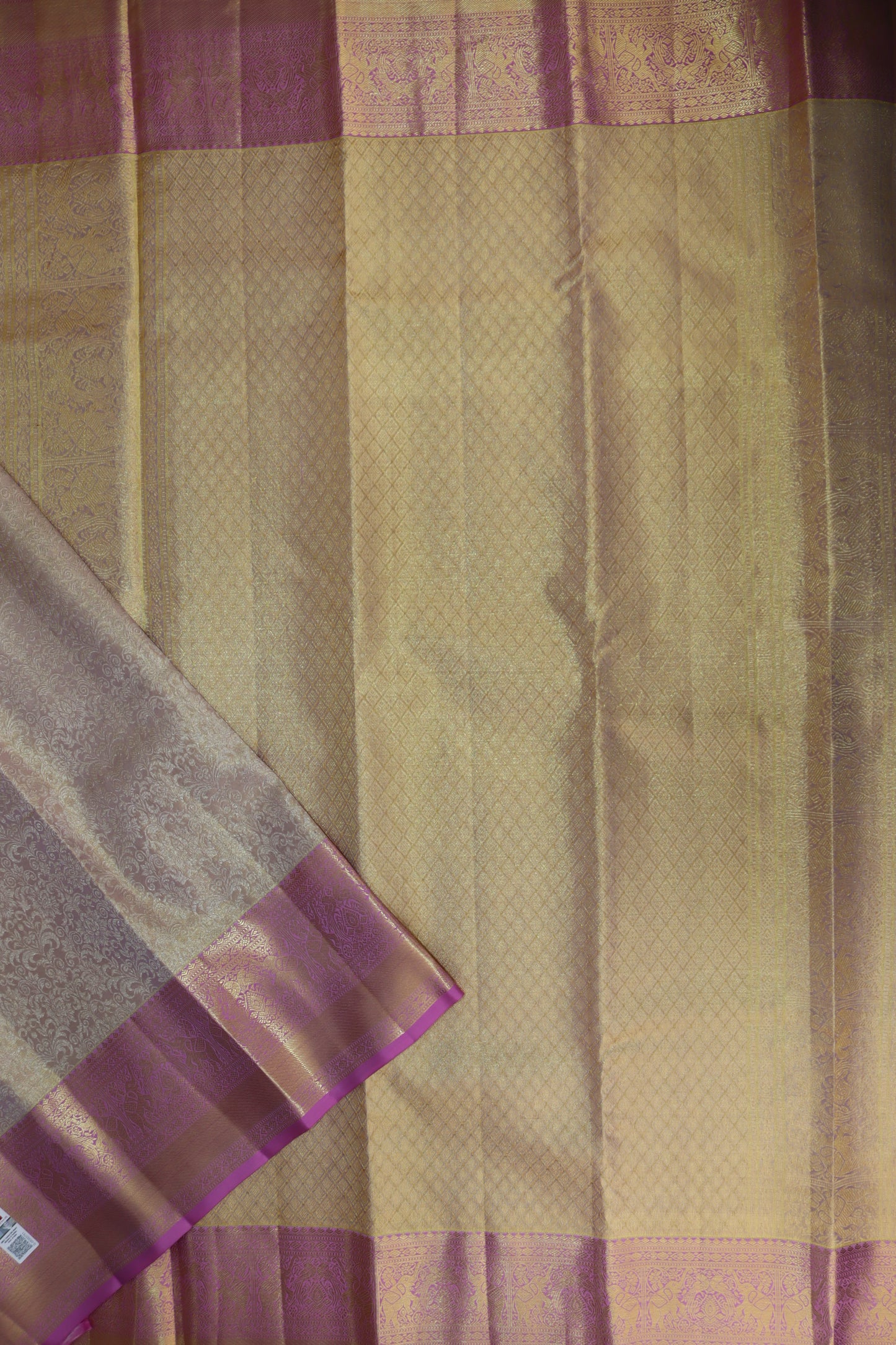 Trendy Light Peach Kanchipuram Silk saree From Weavers and Best on Online