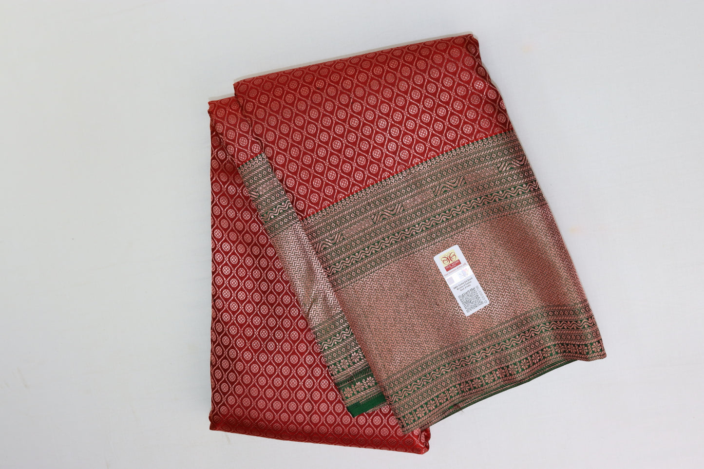 Elegant Red Kanchipuram Silk saree From Weavers and Best on Online