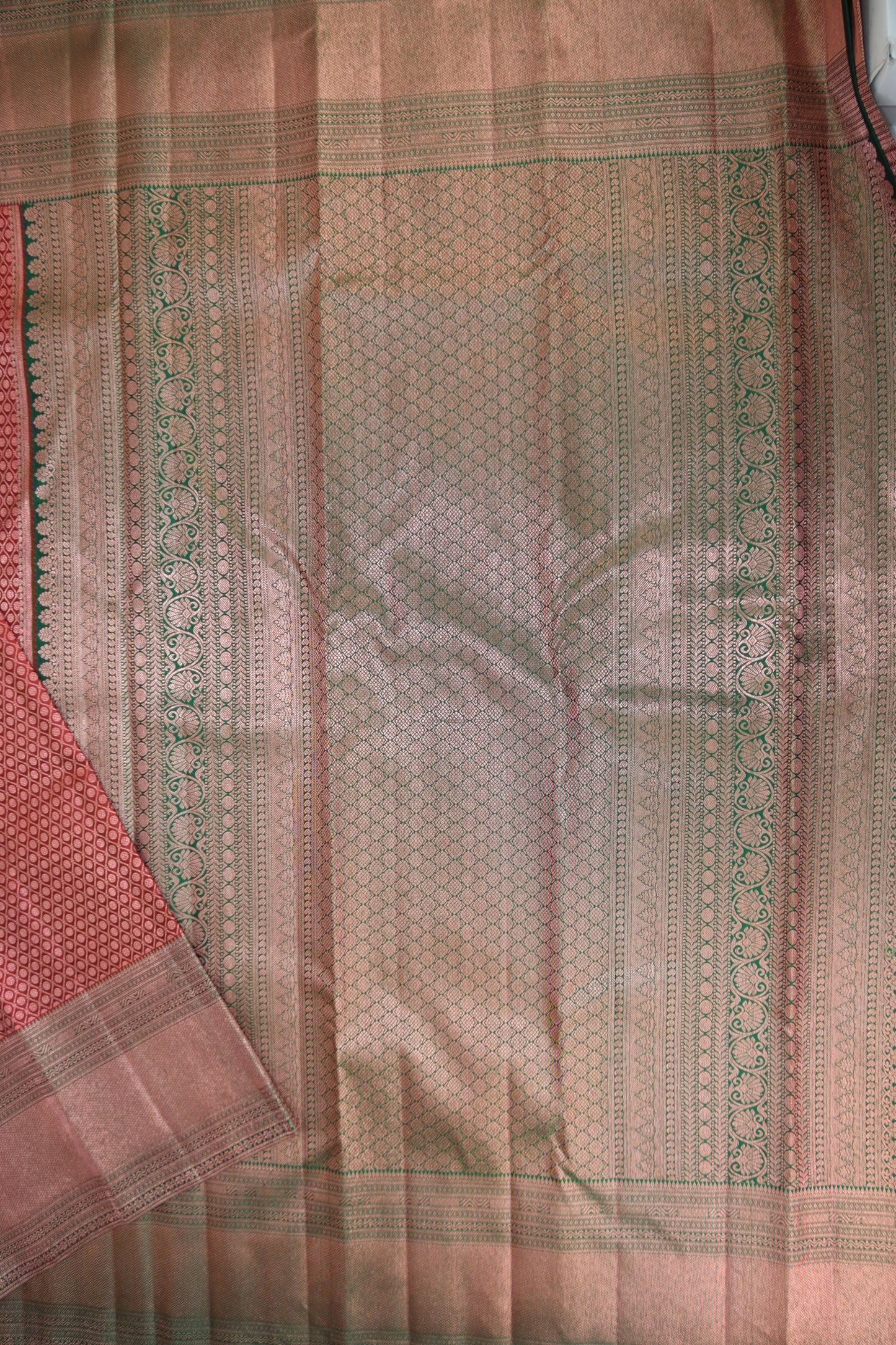 Elegant Red Kanchipuram Silk saree From Weavers and Best on Online