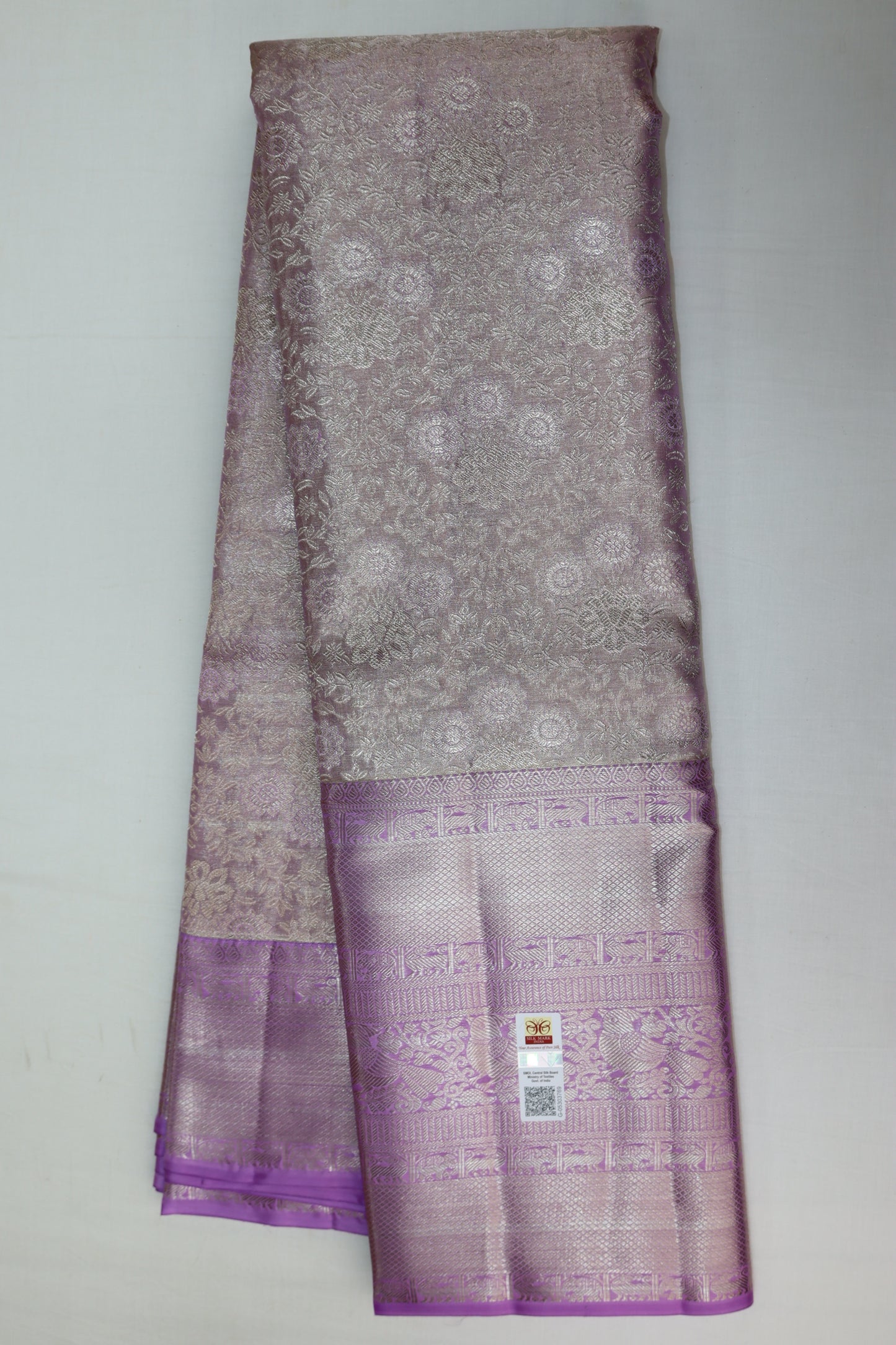 Lavish Light Lavender Kanchipuram Silk saree From Weavers and Best on Online