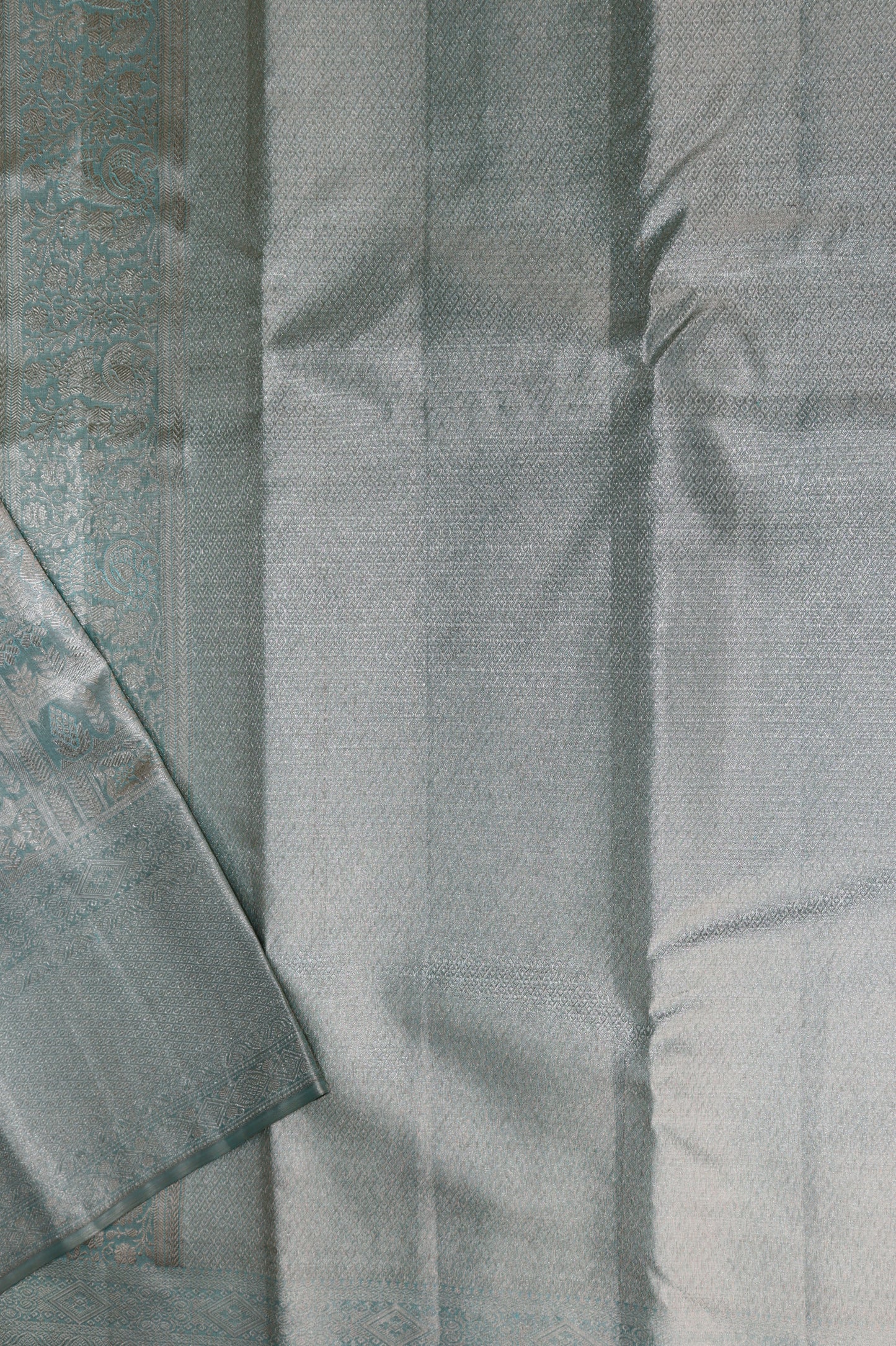 Trendy Light Teal Kanchipuram Silk saree From Weavers and Best on Online