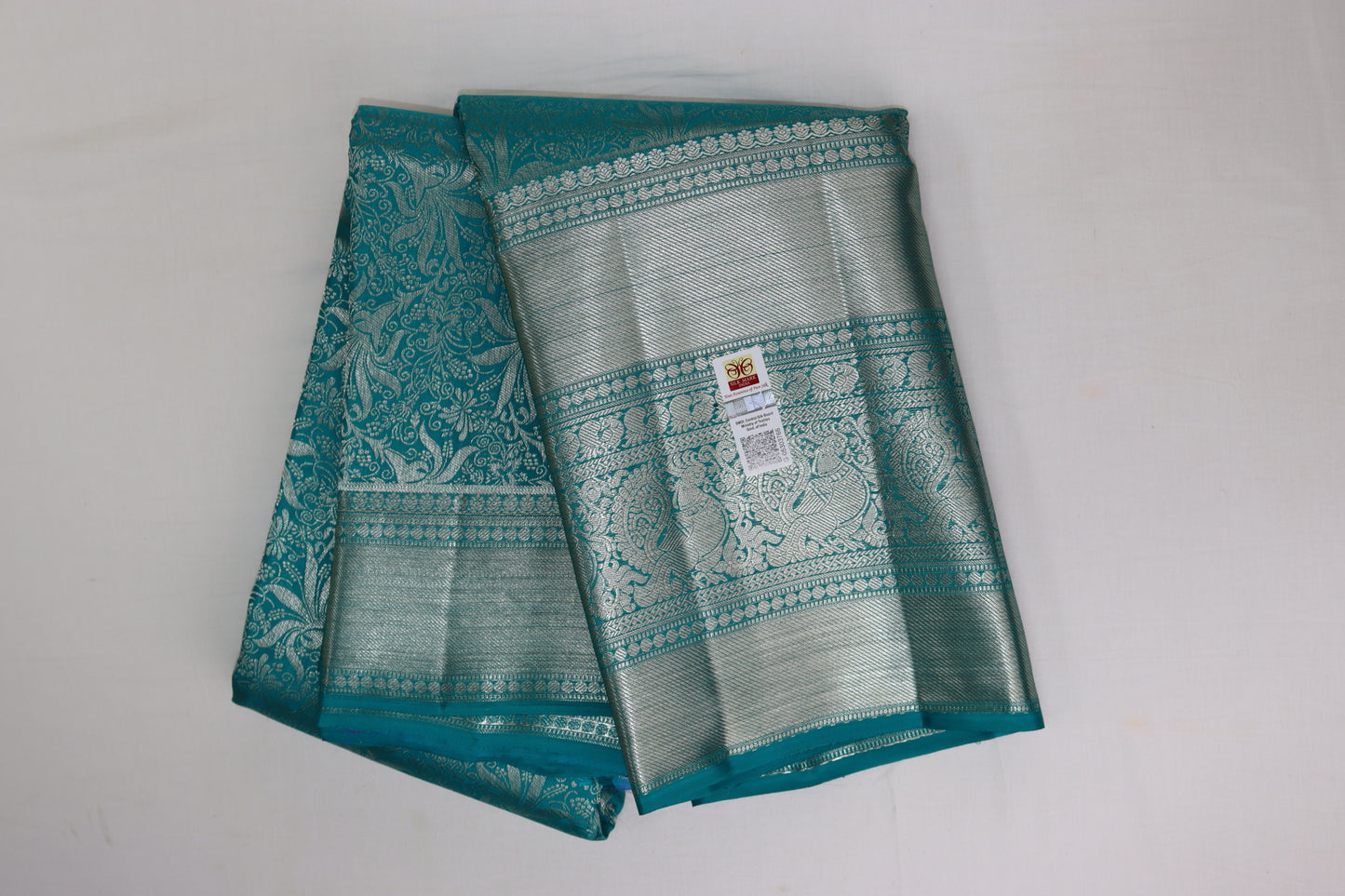 Amazing Sky Blue Kanchipuram Silk saree From Weavers and Best on Online