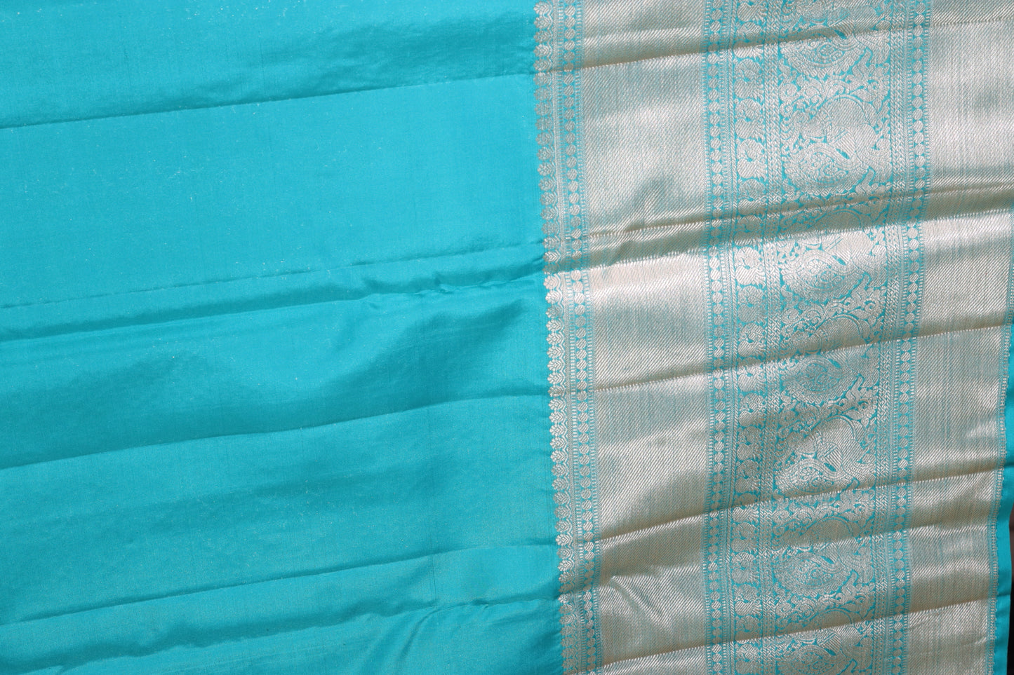 Amazing Sky Blue Kanchipuram Silk saree From Weavers and Best on Online