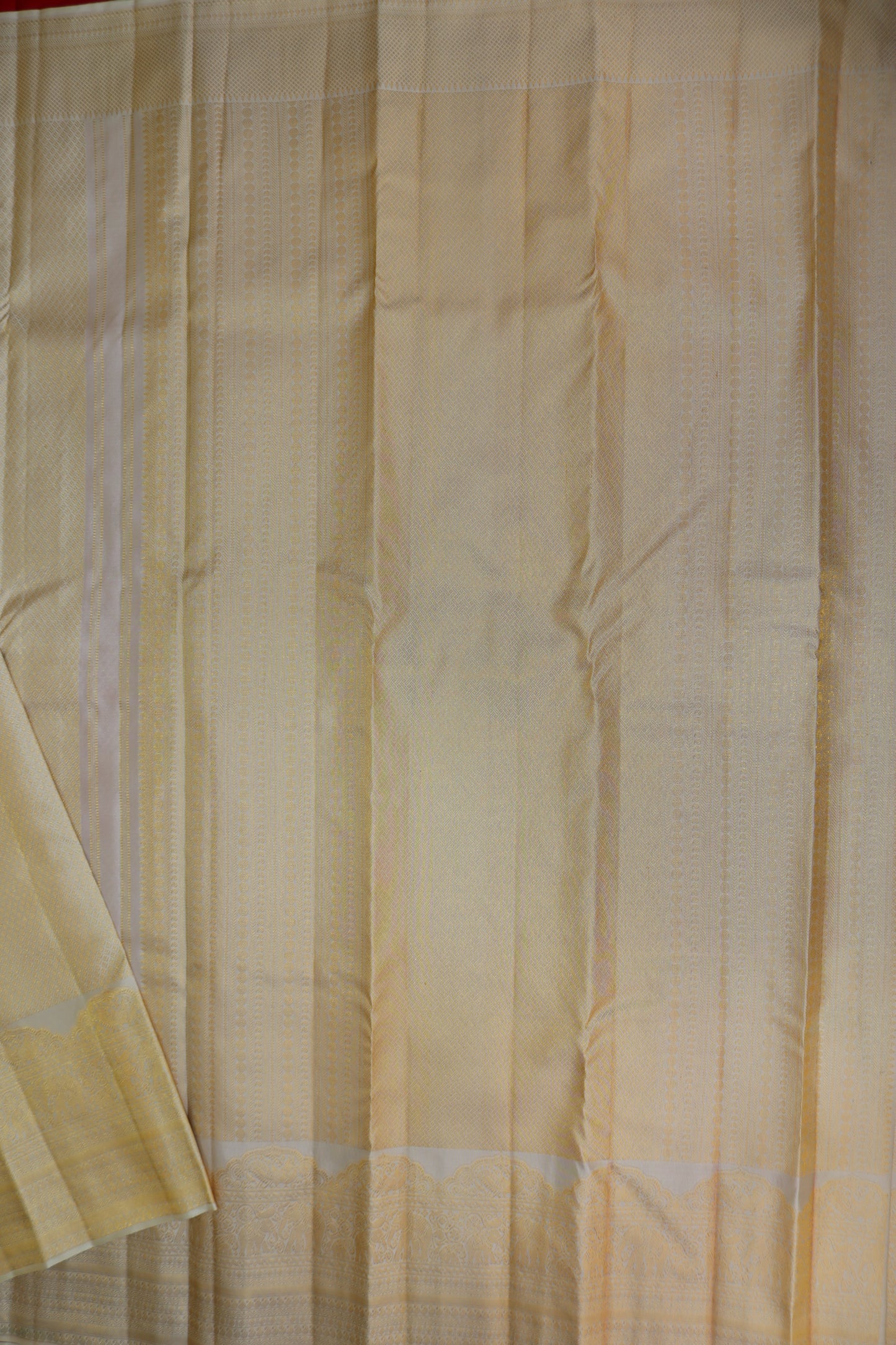 Classic Cream Kanchipuram Silk saree From Weavers and Best on Online