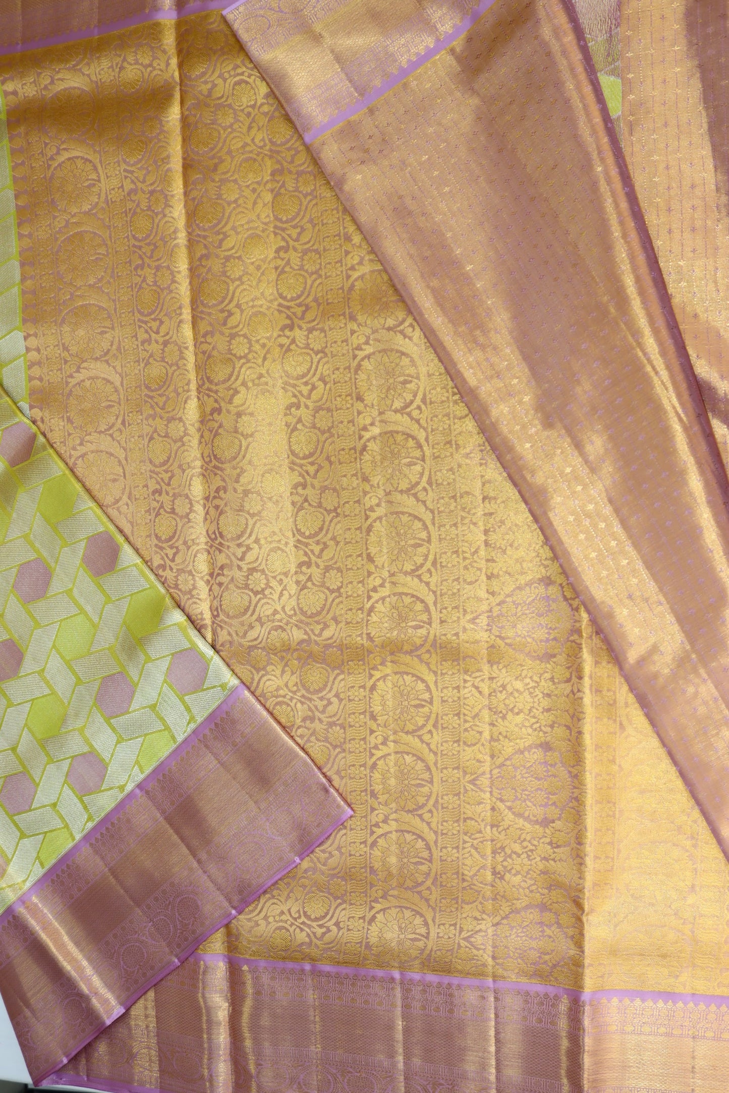 Amazing Multi-color Pure Kanjipuram Saree From Weavers and Best on Online