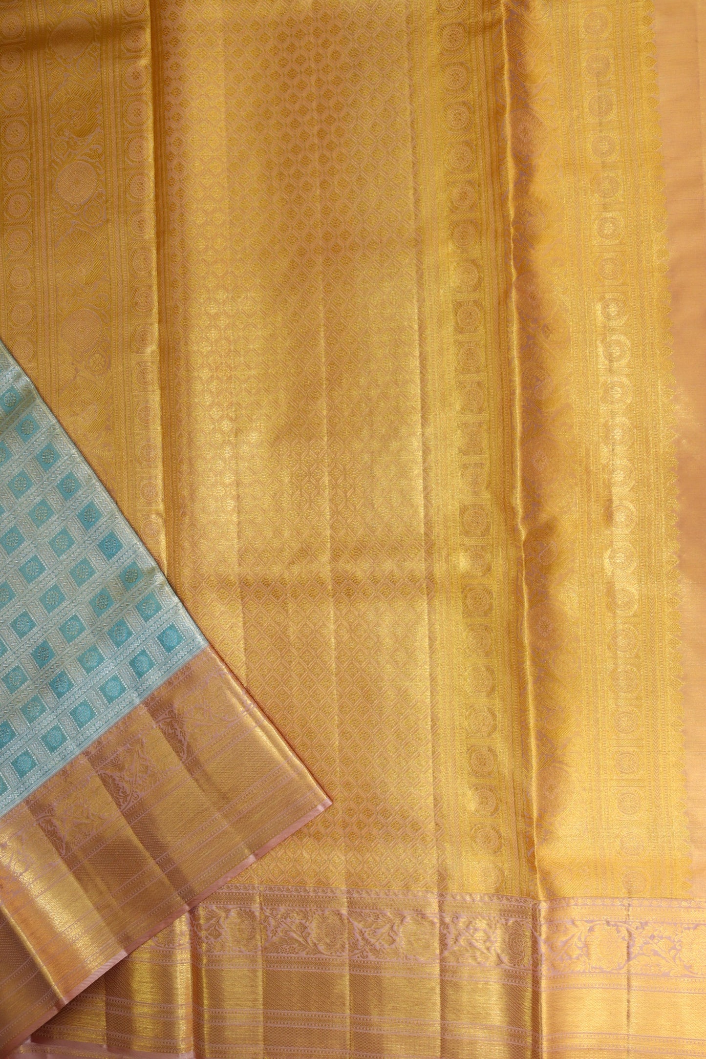 Exotic Pastel Pure Kanjipuram Saree From Weavers and Best on Online