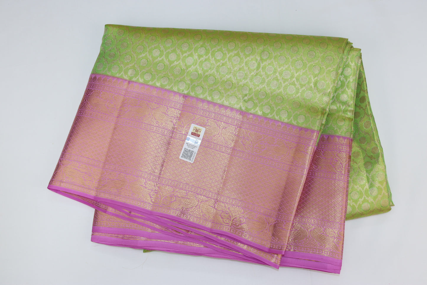 Classic Fresh Green Pure Kanchipuram Silk saree From Weavers and Best on Online