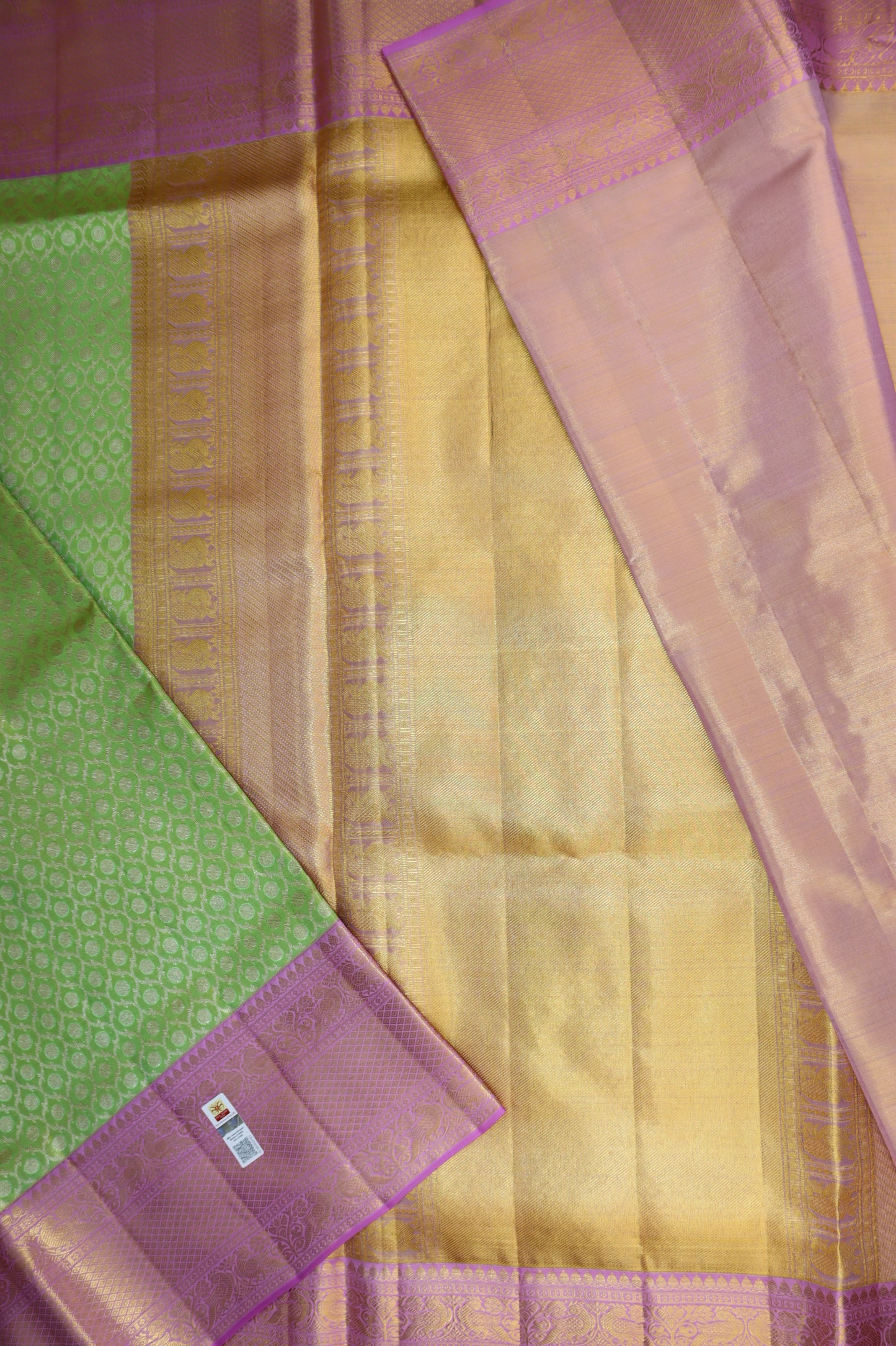 Classic Fresh Green Pure Kanchipuram Silk saree From Weavers and Best on Online