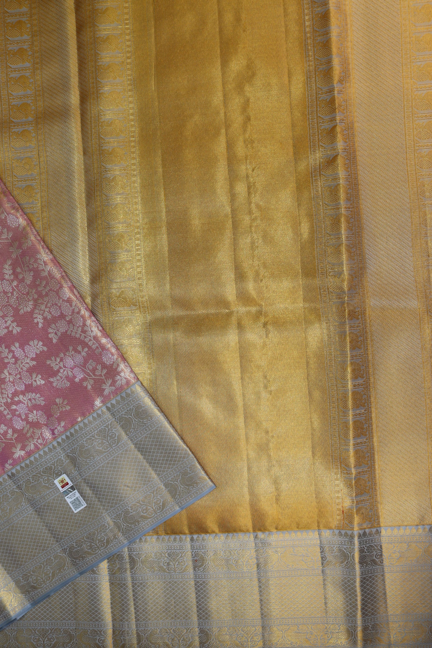 Classic Pink Pure Kanchipuram Silk saree From Weavers and Best on Online
