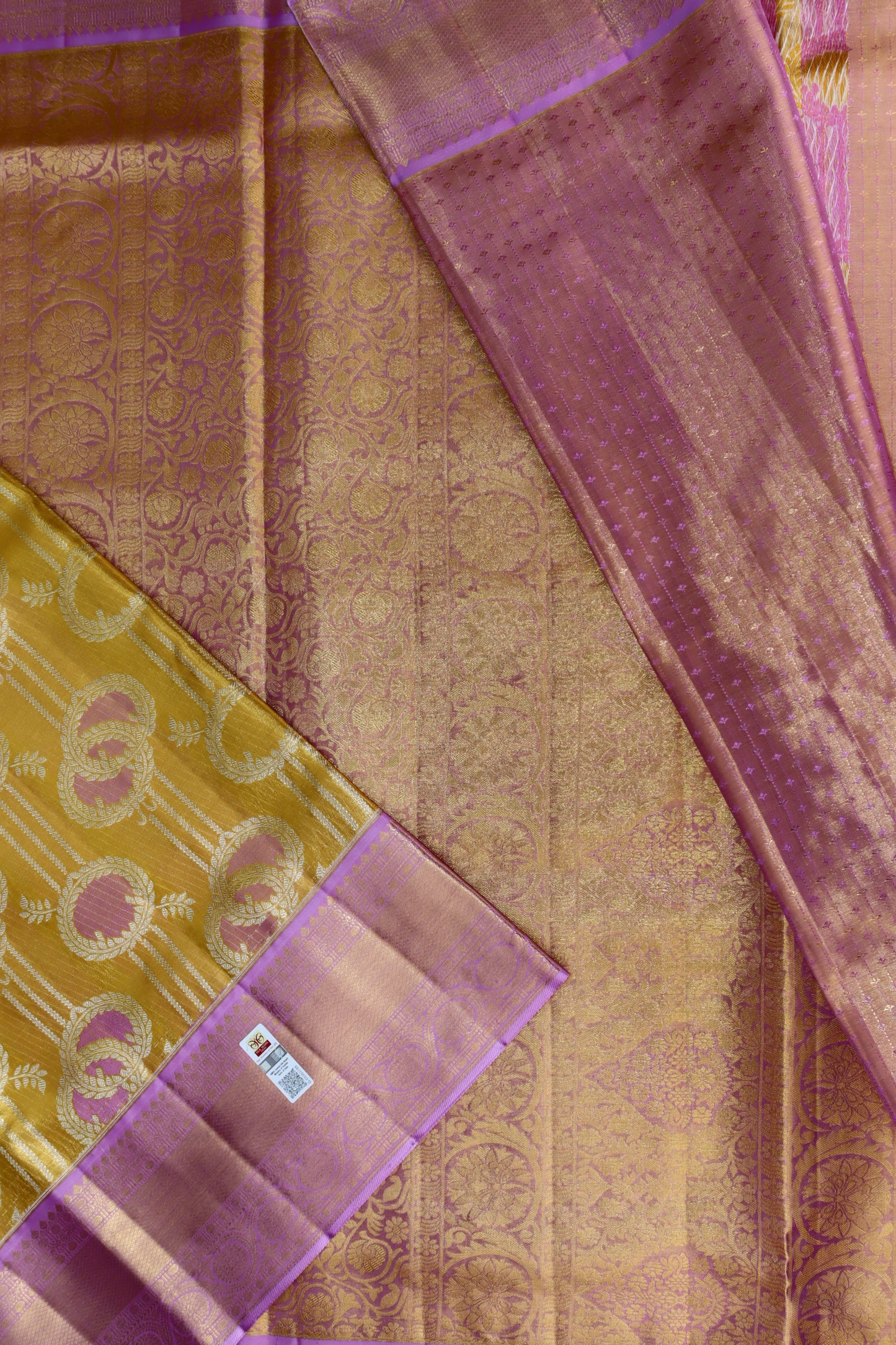 Stunning Gold Pure Kanchipuram Silk saree From Weavers and Best on Online