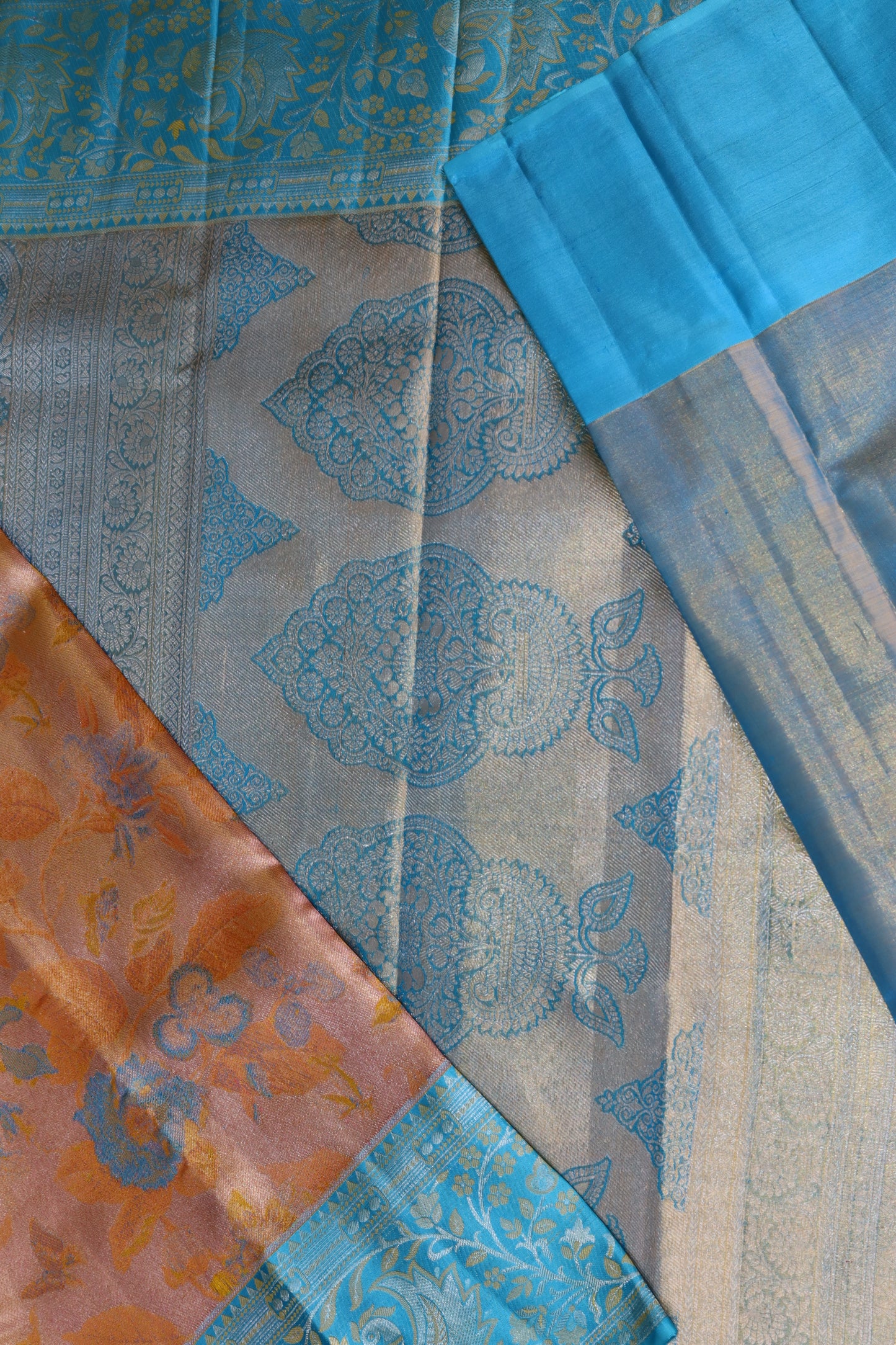 Amazing Multi-color Pure Kanjipuram Saree From Weavers and Best on Online