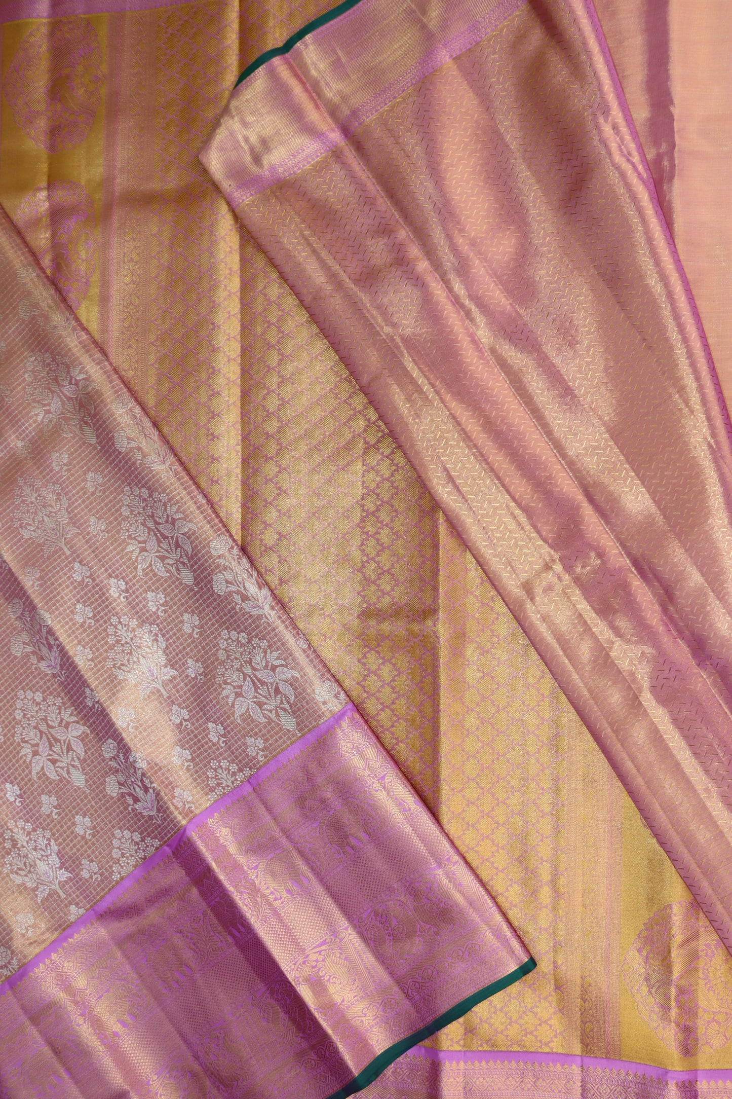 Classy Baby Pink Pure Kanjipuram Saree From Weavers and Best on Online