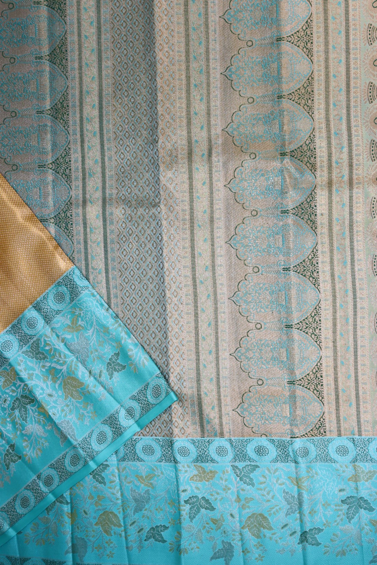 Exotic Gold Pure Kanjipuram Saree From Weavers and Best on Online