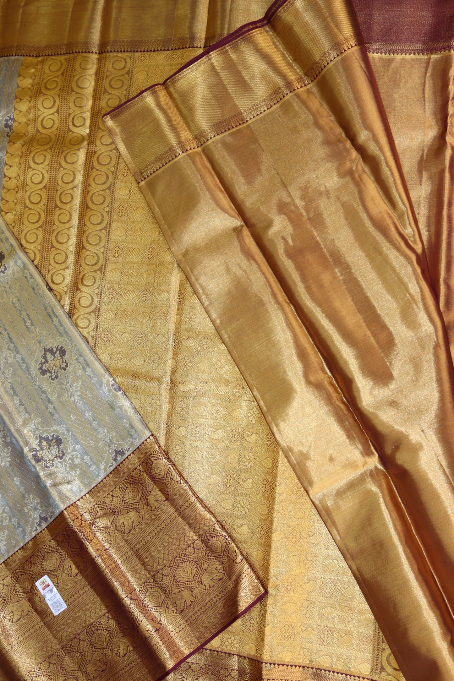Opulent Chacolate Brown Kanchipuram Silk Saree