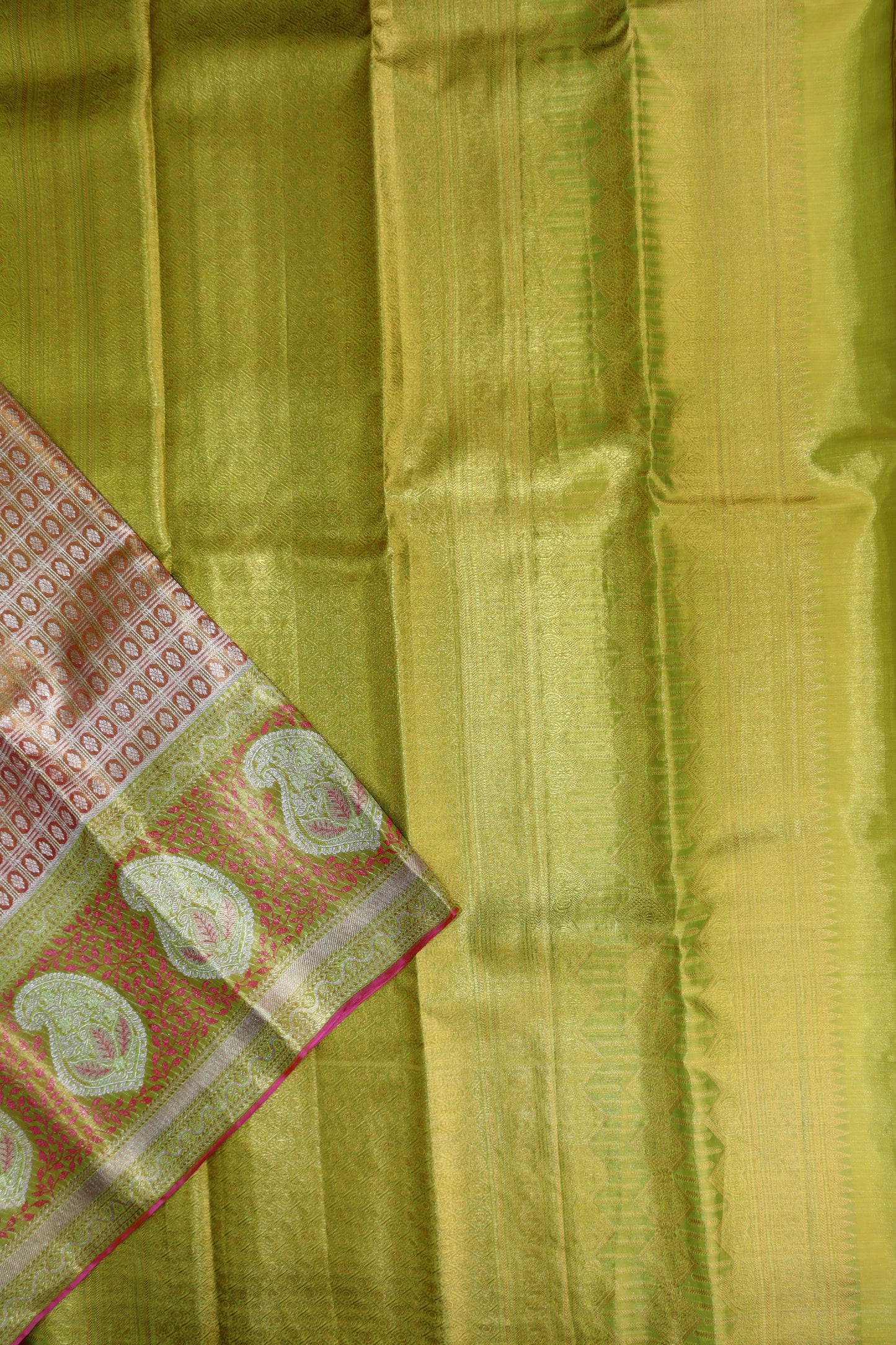 Divine Peach Kanchipuram Silk Saree