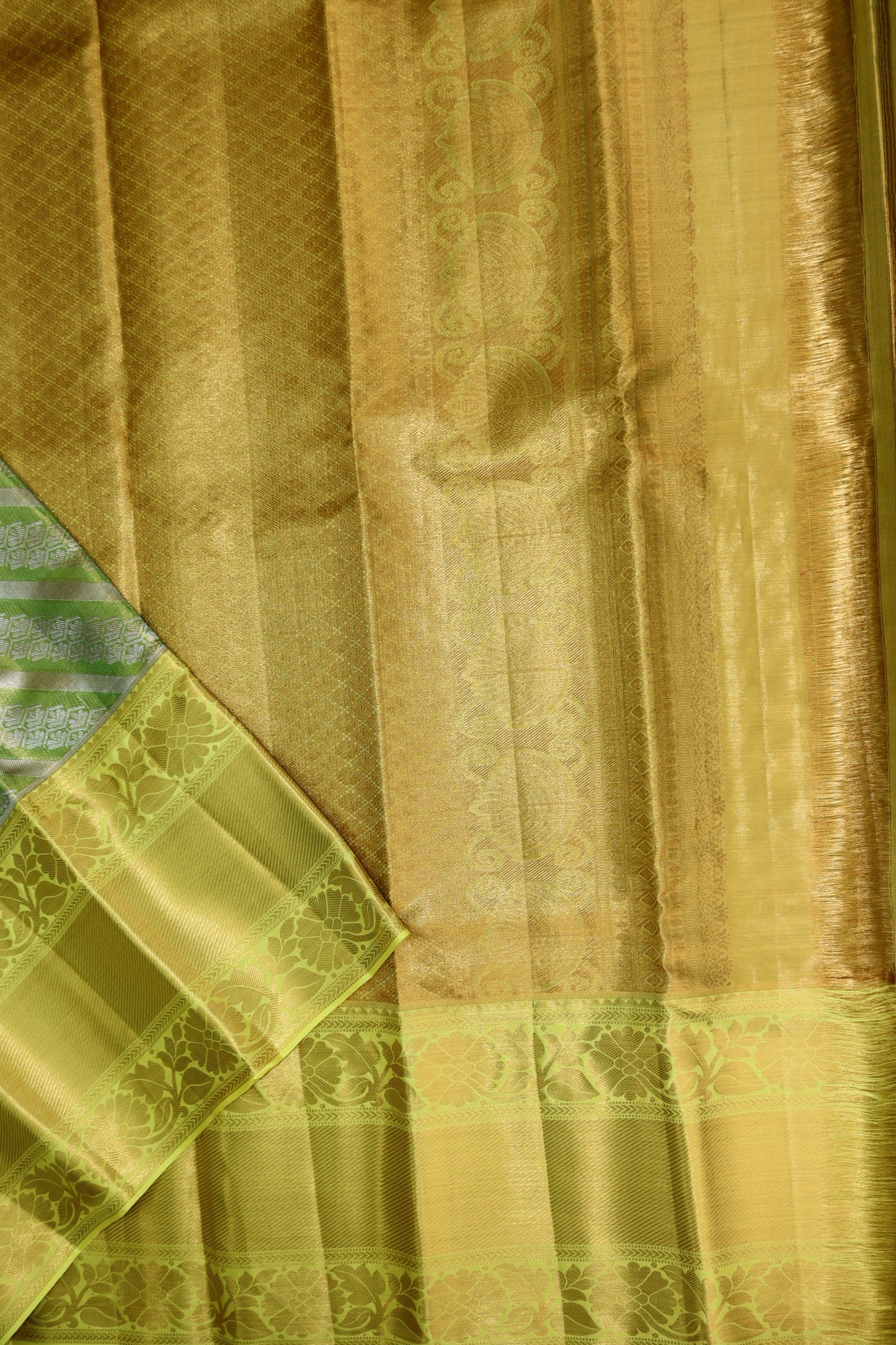 Exquisite Green Pure Kanjipuram Saree