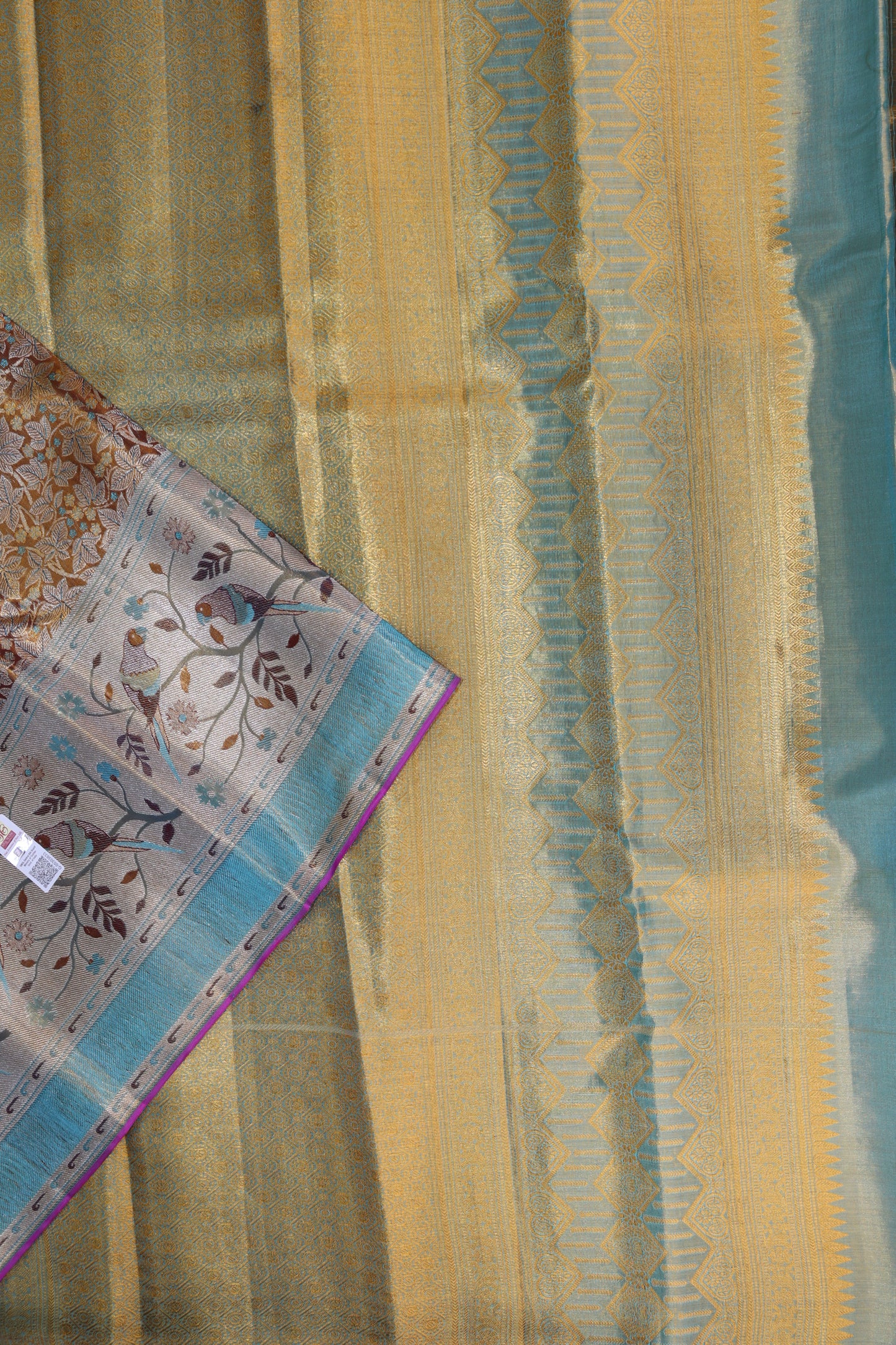 Captivating Brown Pure Kanjipuram Saree
