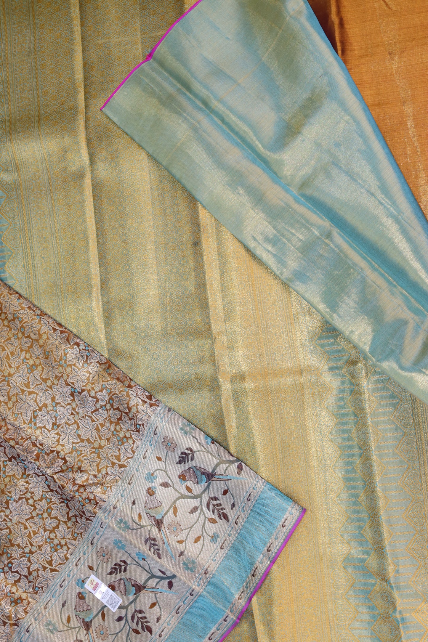 Captivating Brown Pure Kanjipuram Saree