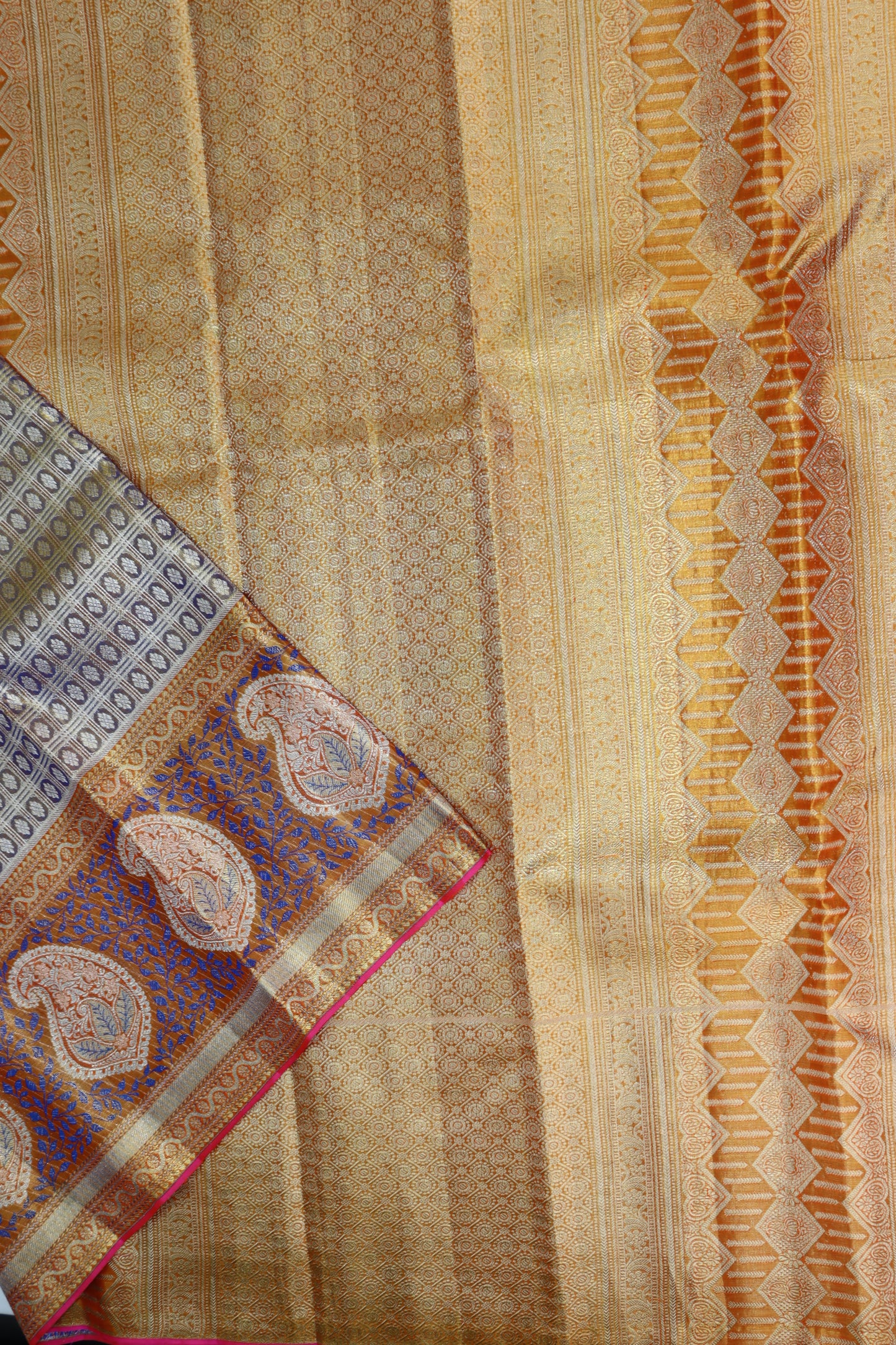 Elegant Grey Pure Kanjipuram Saree