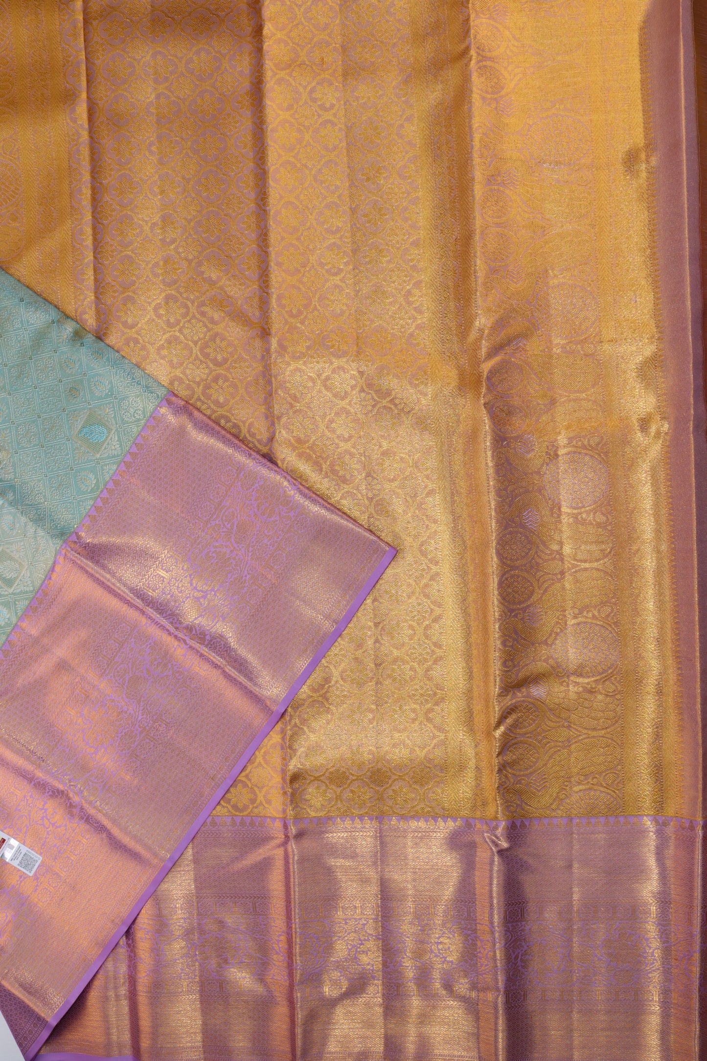Traditional Sea Blue Kanjipuram Saree