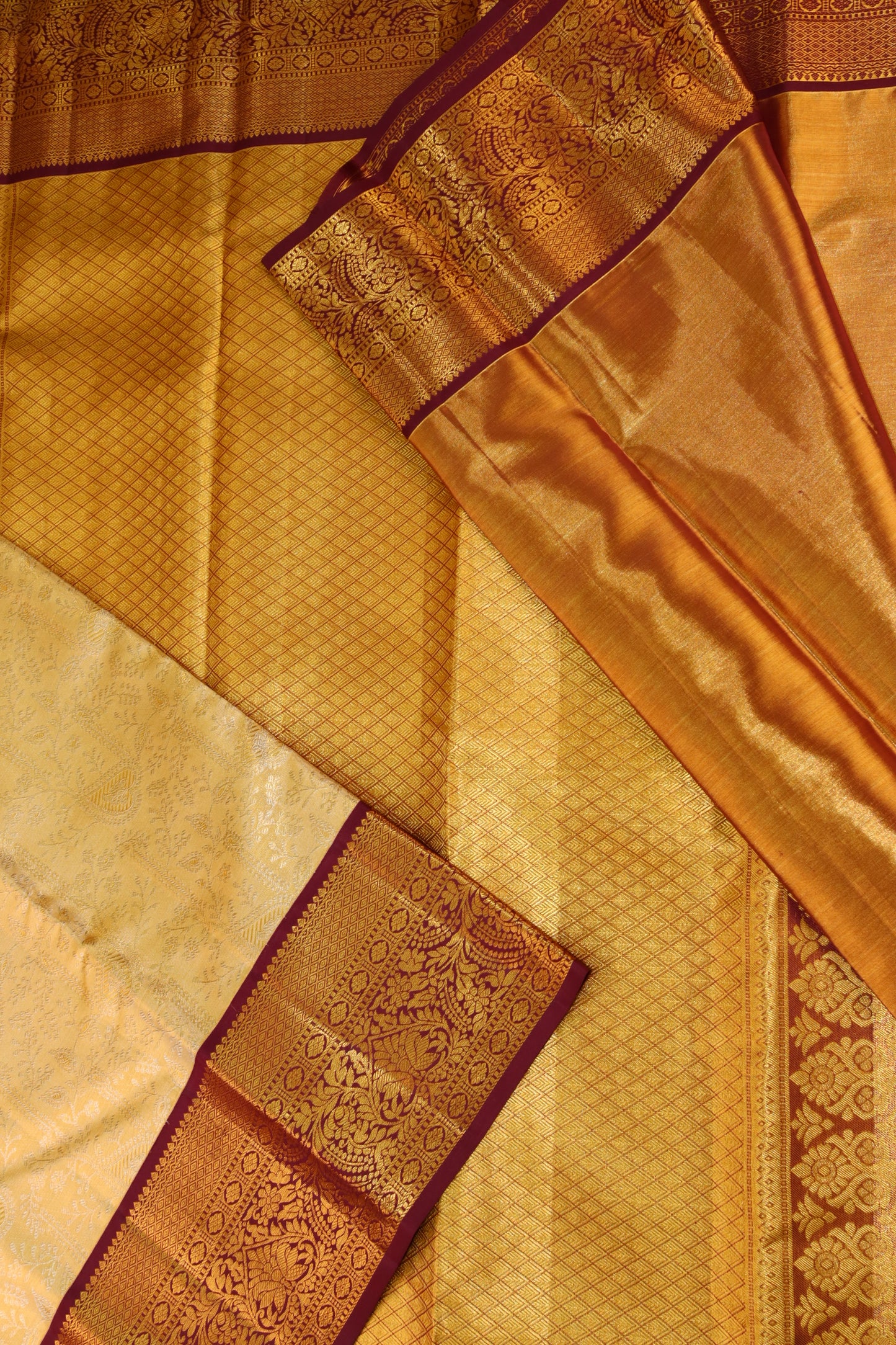 Amazing Gold Kanjipuram Saree