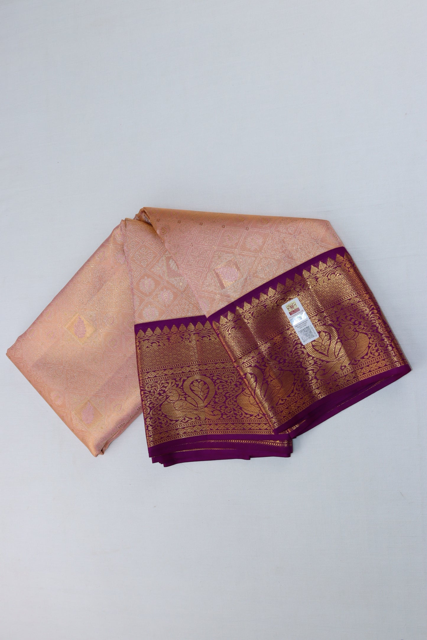 ClassicPastel Pink Kanjipuram Saree