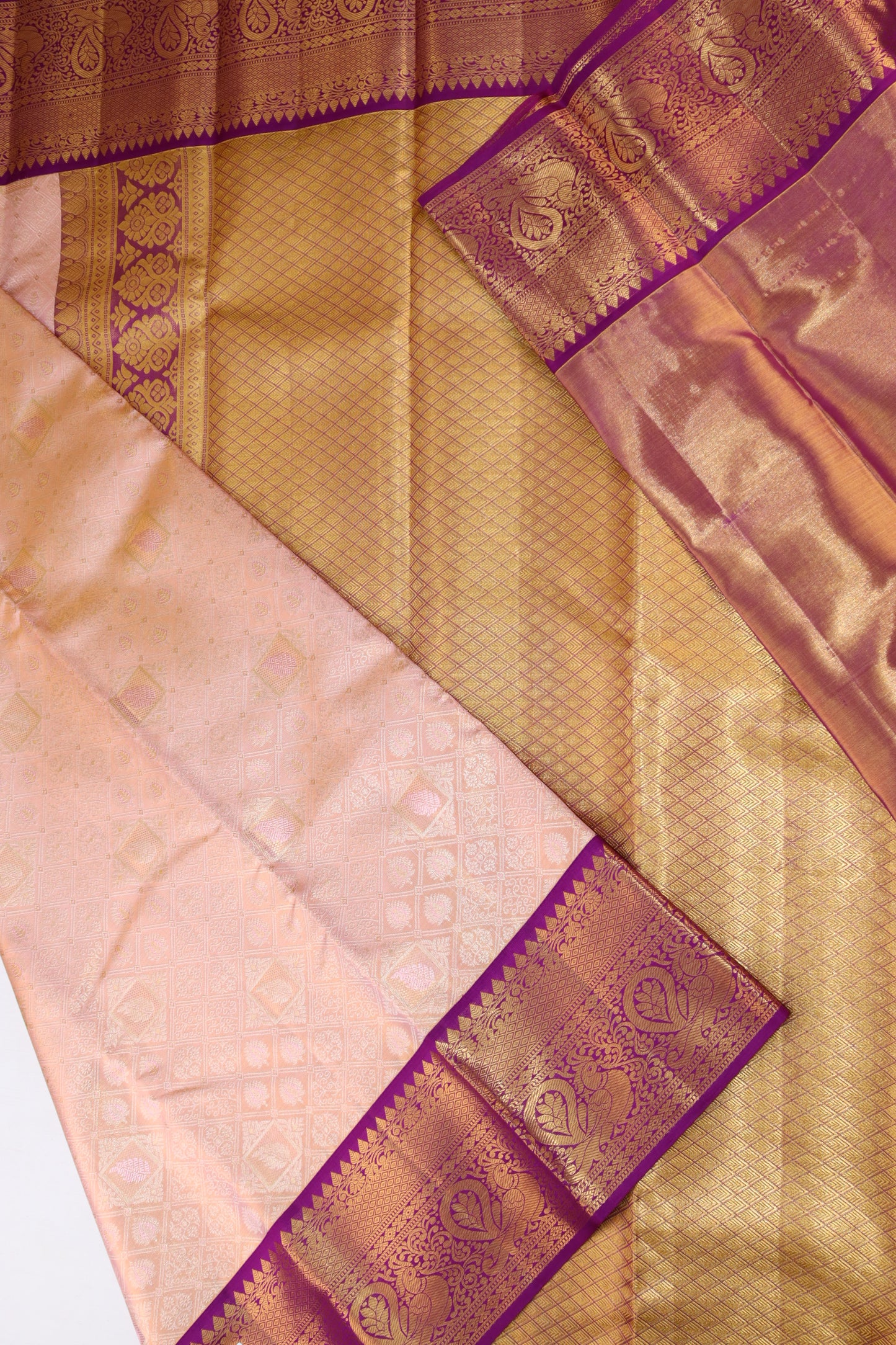 ClassicPastel Pink Kanjipuram Saree