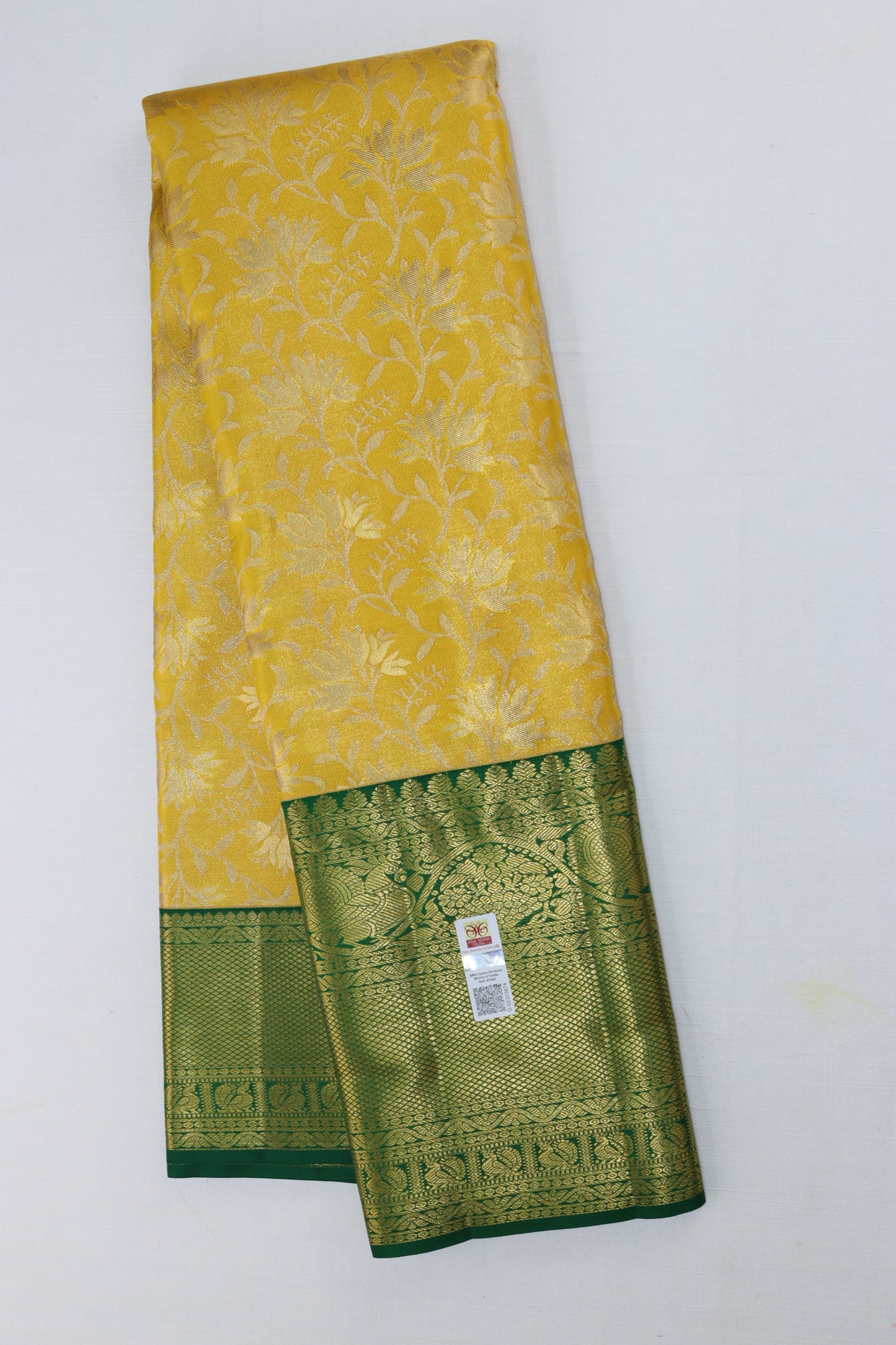 Bridal Yellow Kanjipuram Saree