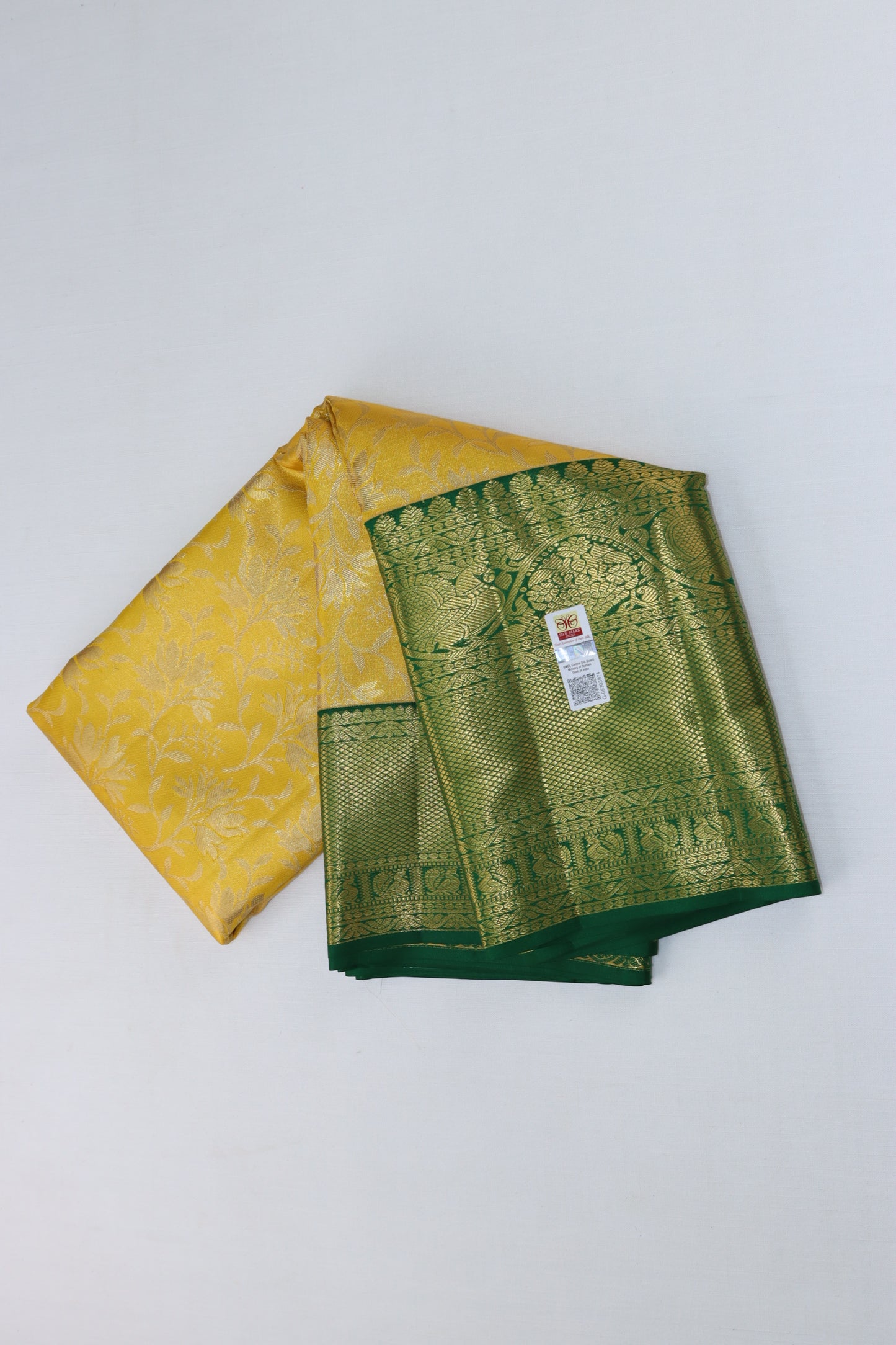 Bridal Yellow Kanjipuram Saree