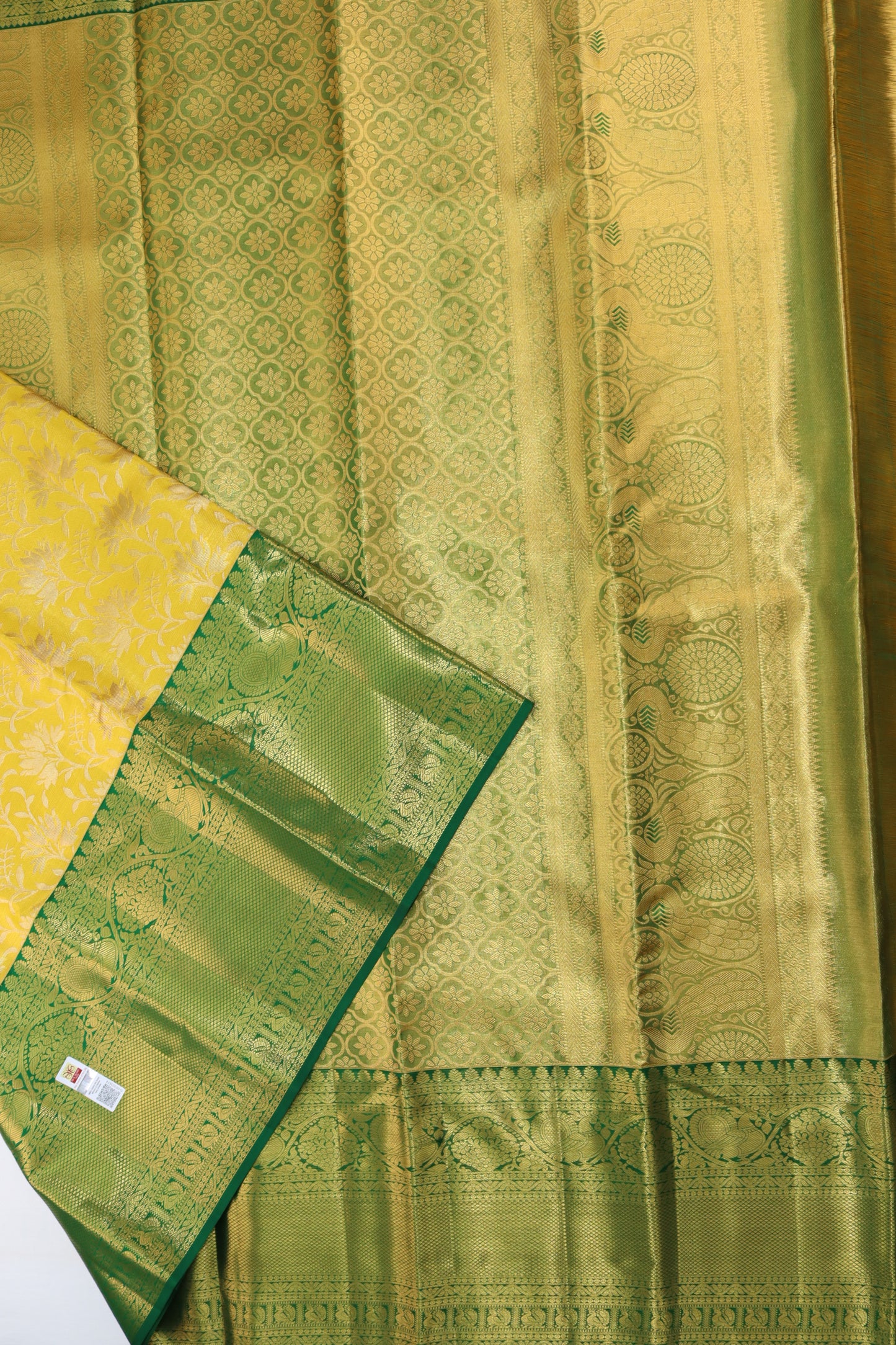 Bridal Yellow Kanjipuram Saree