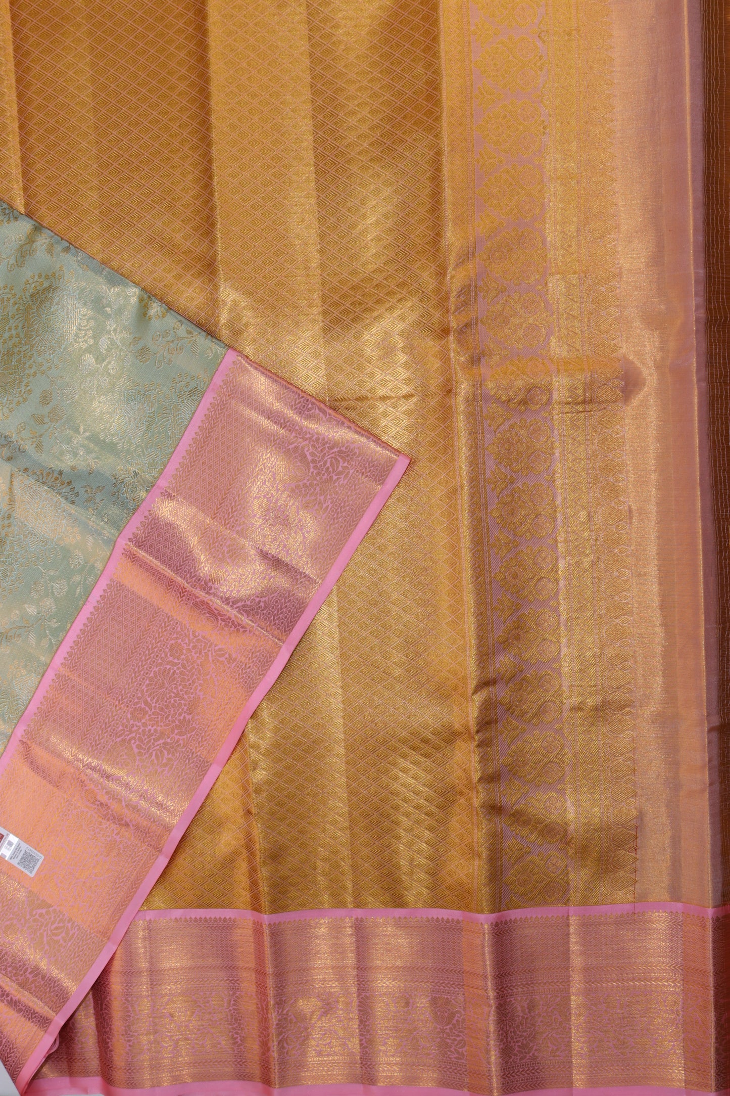Exotic Pastel Blue Kanjipuram Saree