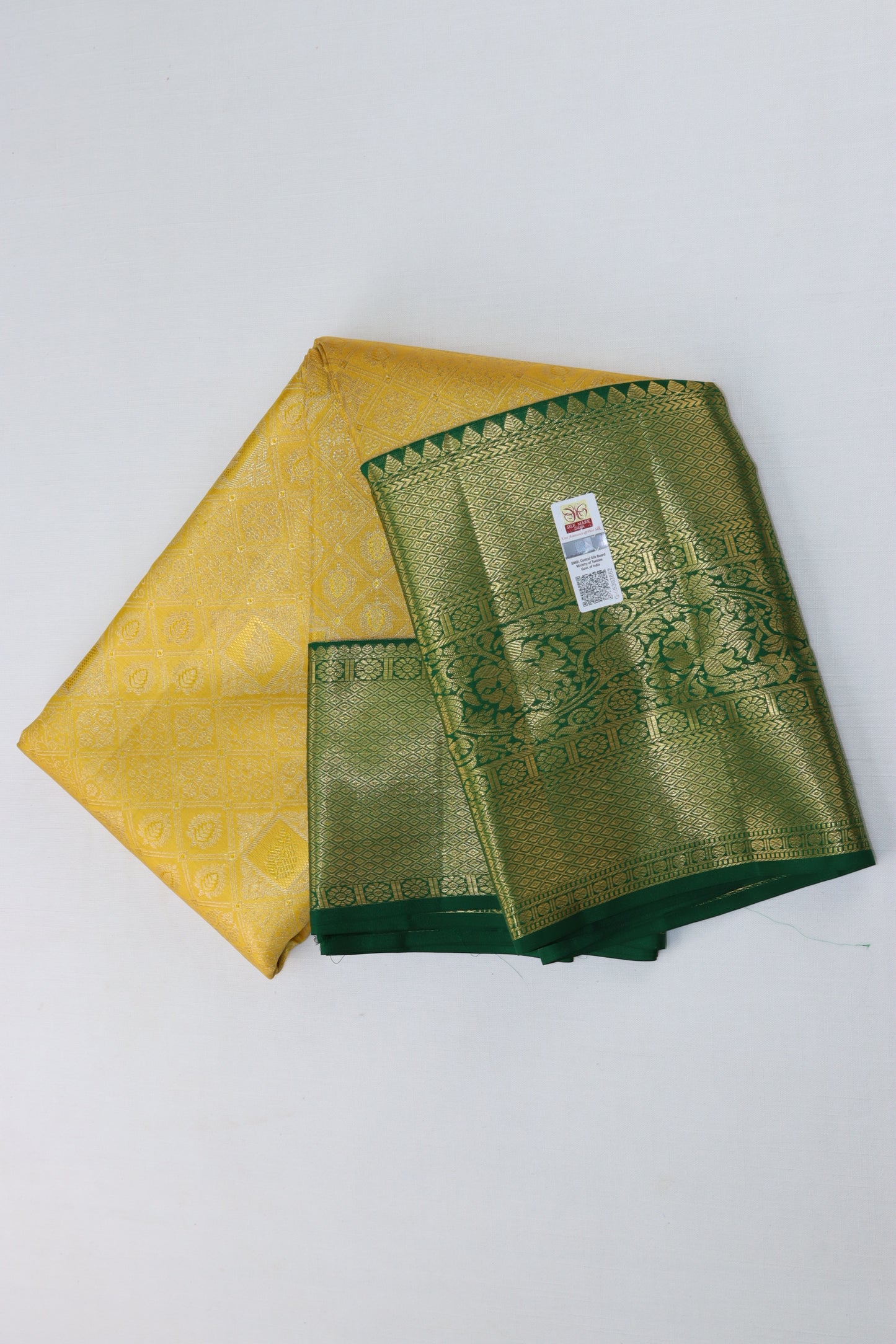 Bridal Yellow Kanjipuram Saree