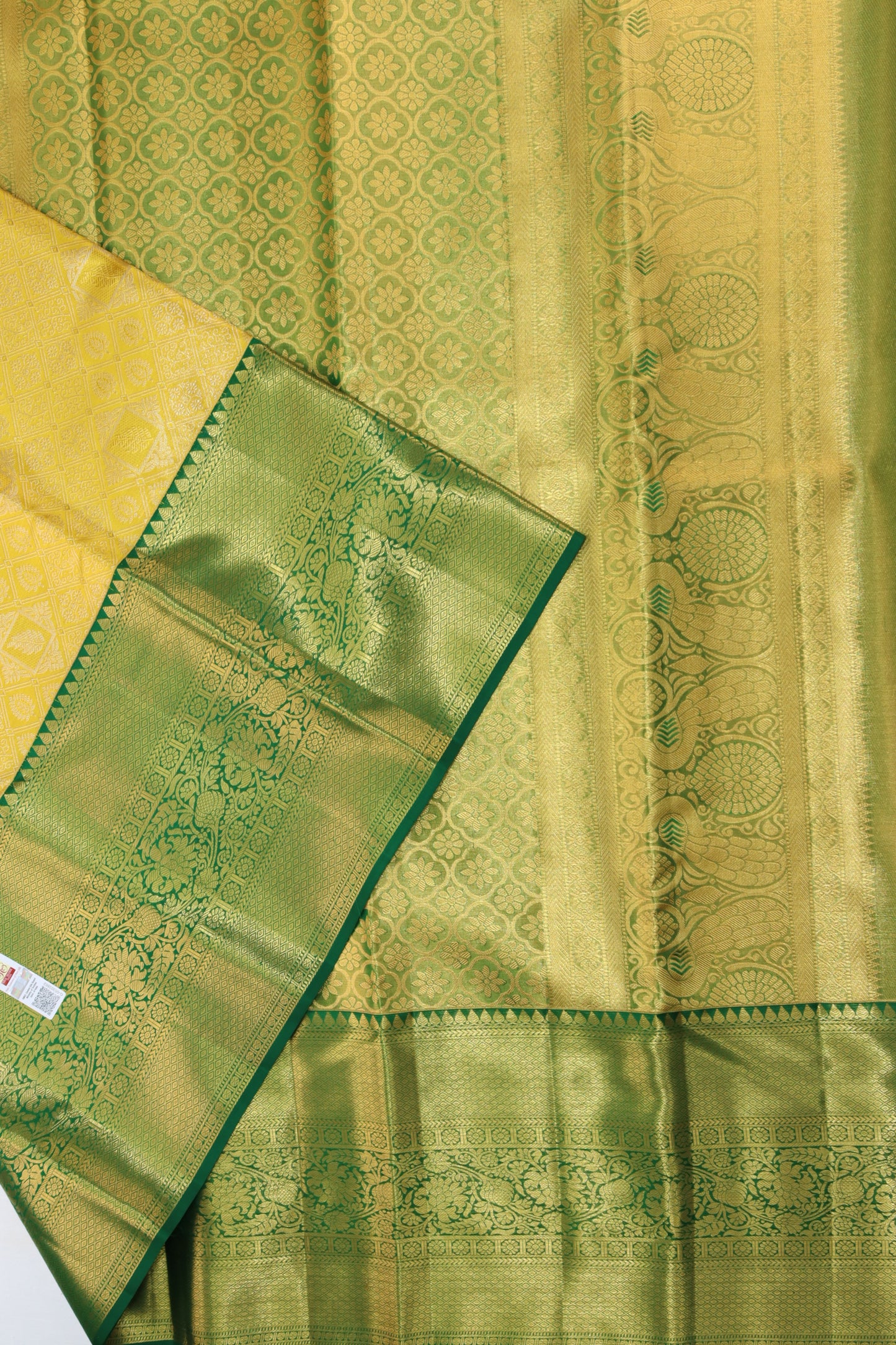 Bridal Yellow Kanjipuram Saree