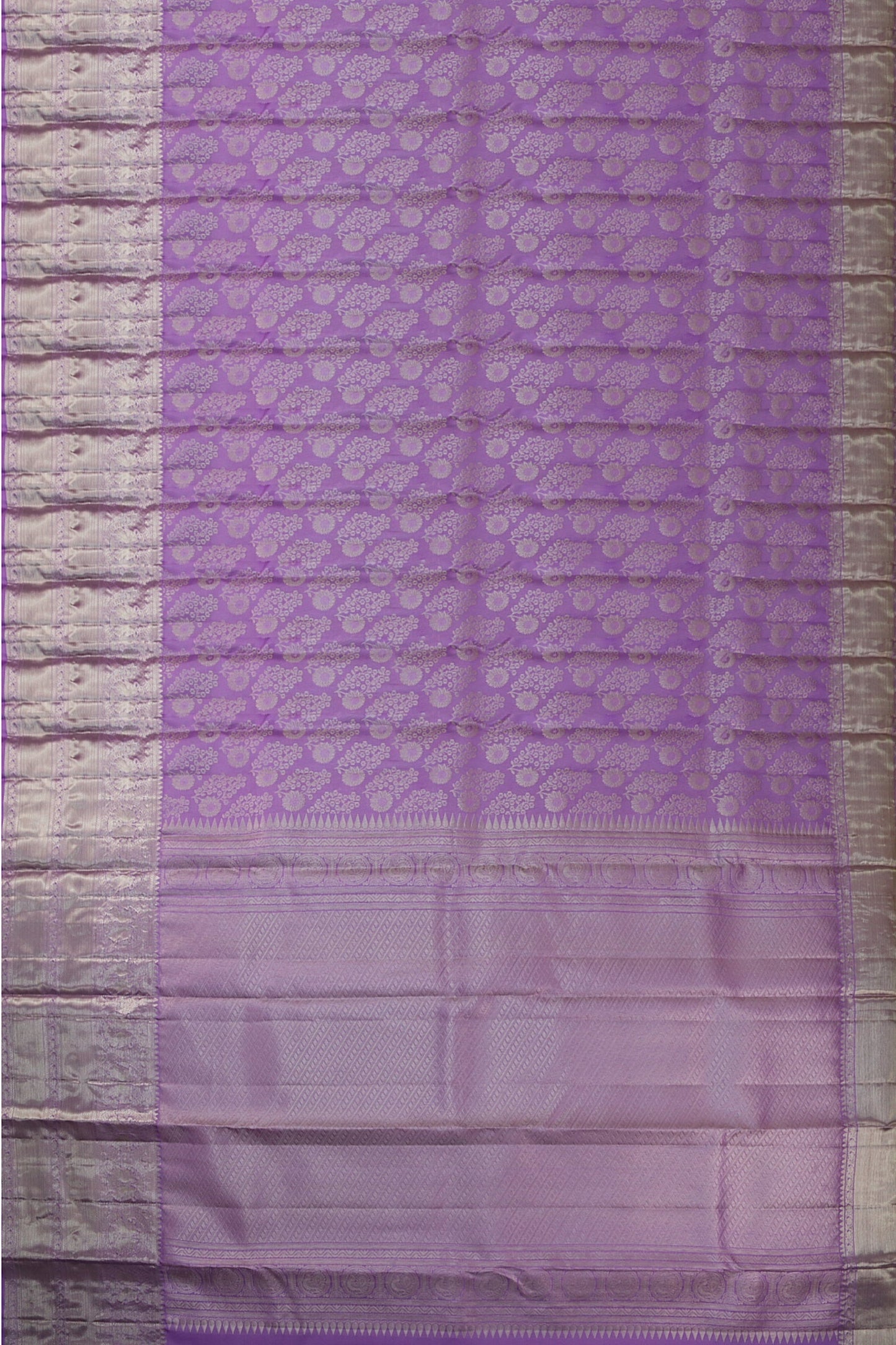 Royal Lavender Pure Kanjipuram Saree From Weavers and Best on Online