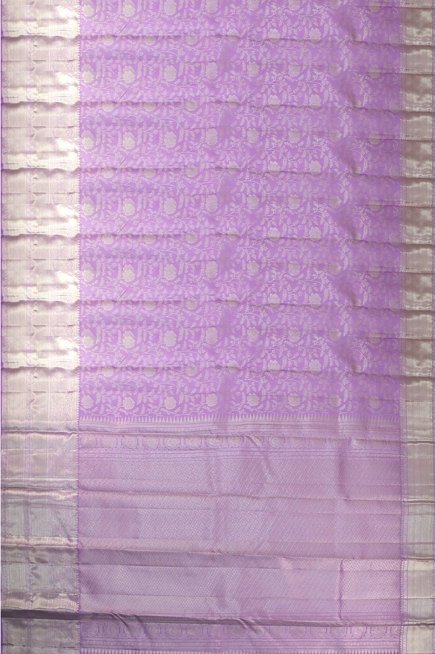 Rich Lavender Pure Kanjipuram Saree From Weavers and Best on Online