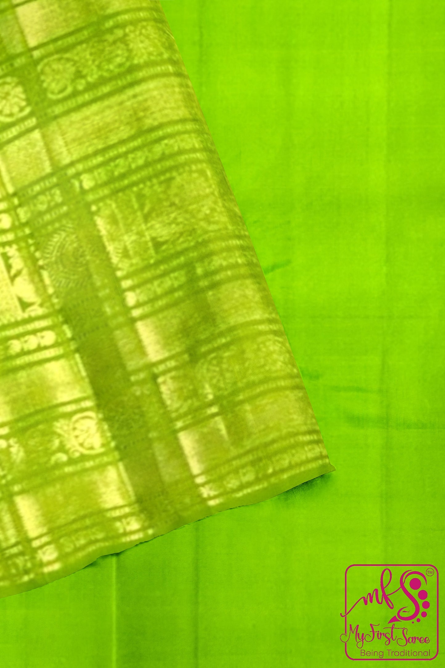 Traditional Parrot green Kanchipuram Silk Saree From Weavers and Best on Online