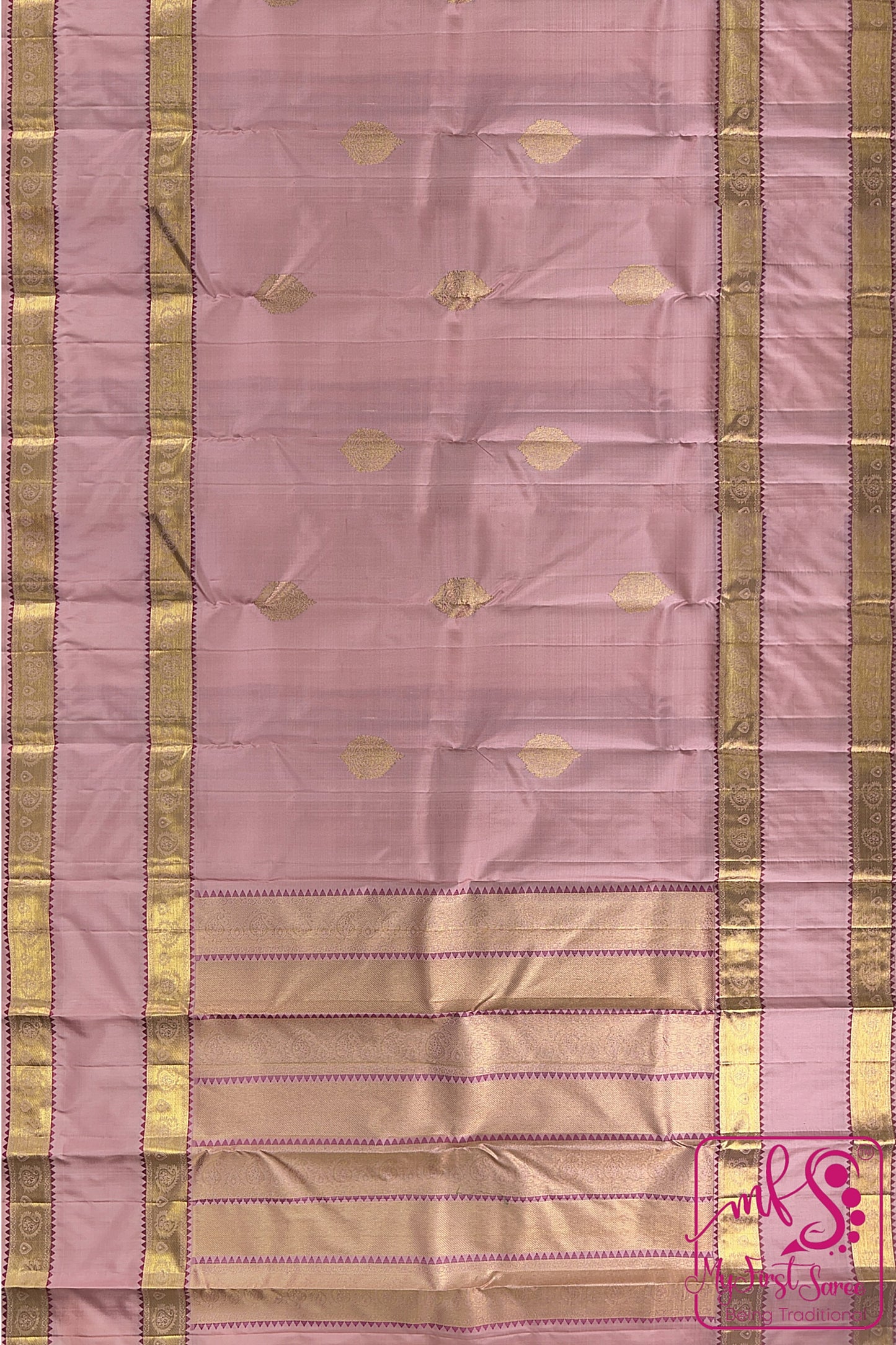 Trendy Baby Pink Kanchipuram Silk Saree From Weavers and Best on Online