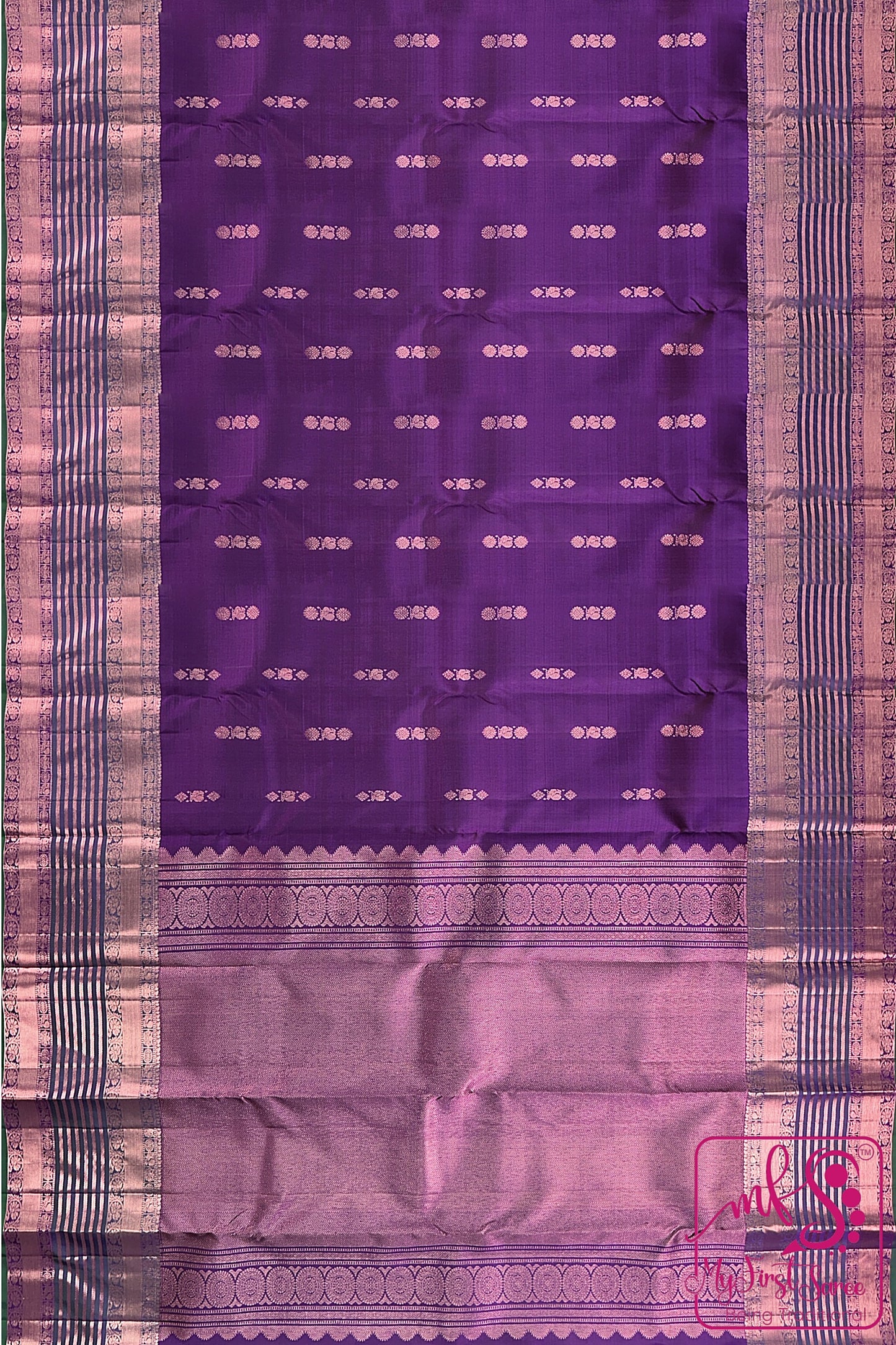 Exotic Violet Kanchipuram Silk Saree From Weavers and Best on Online