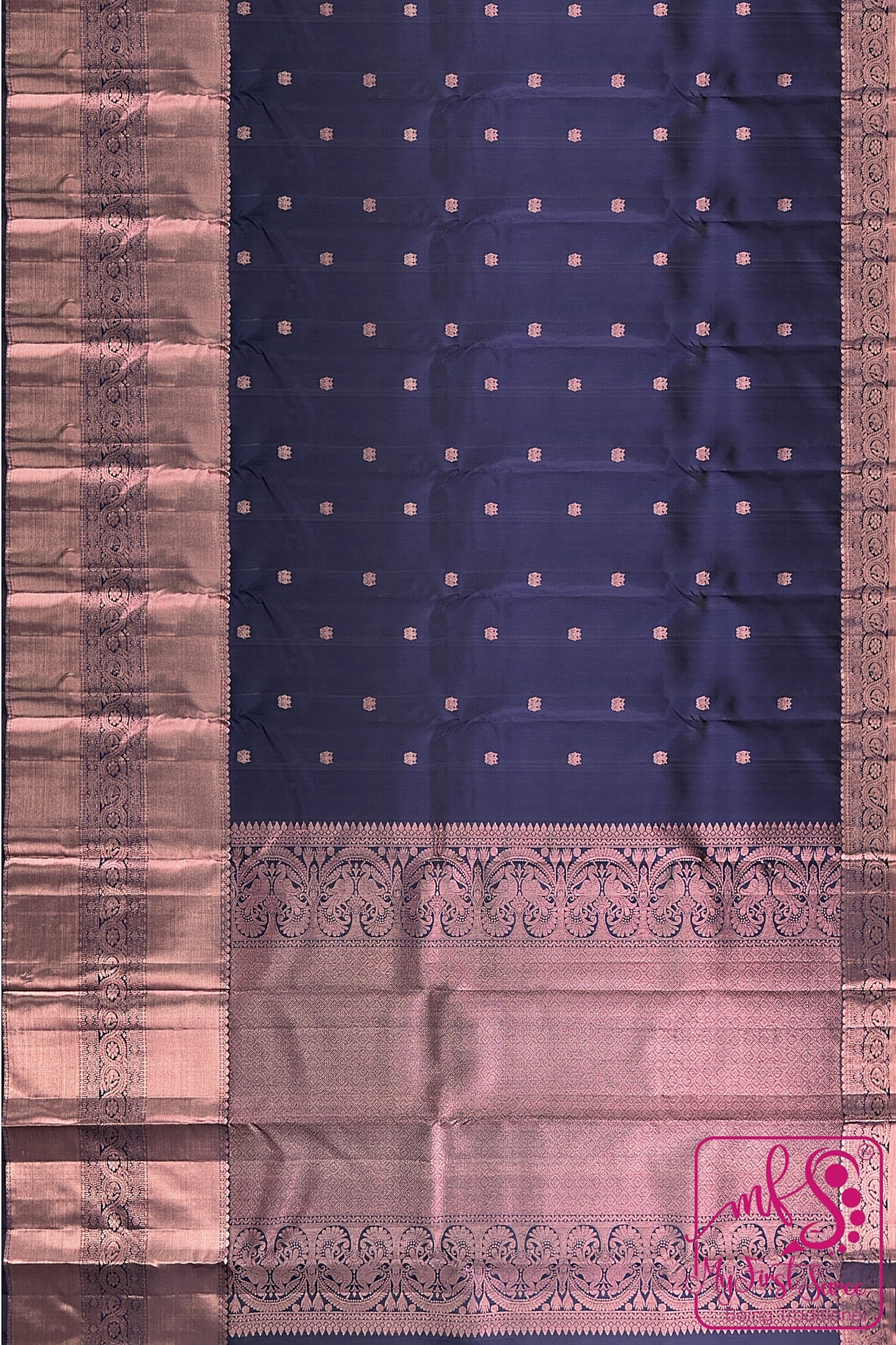 Rich Royal Blue Kanchipuram Silk Saree From Weavers and Best on Online