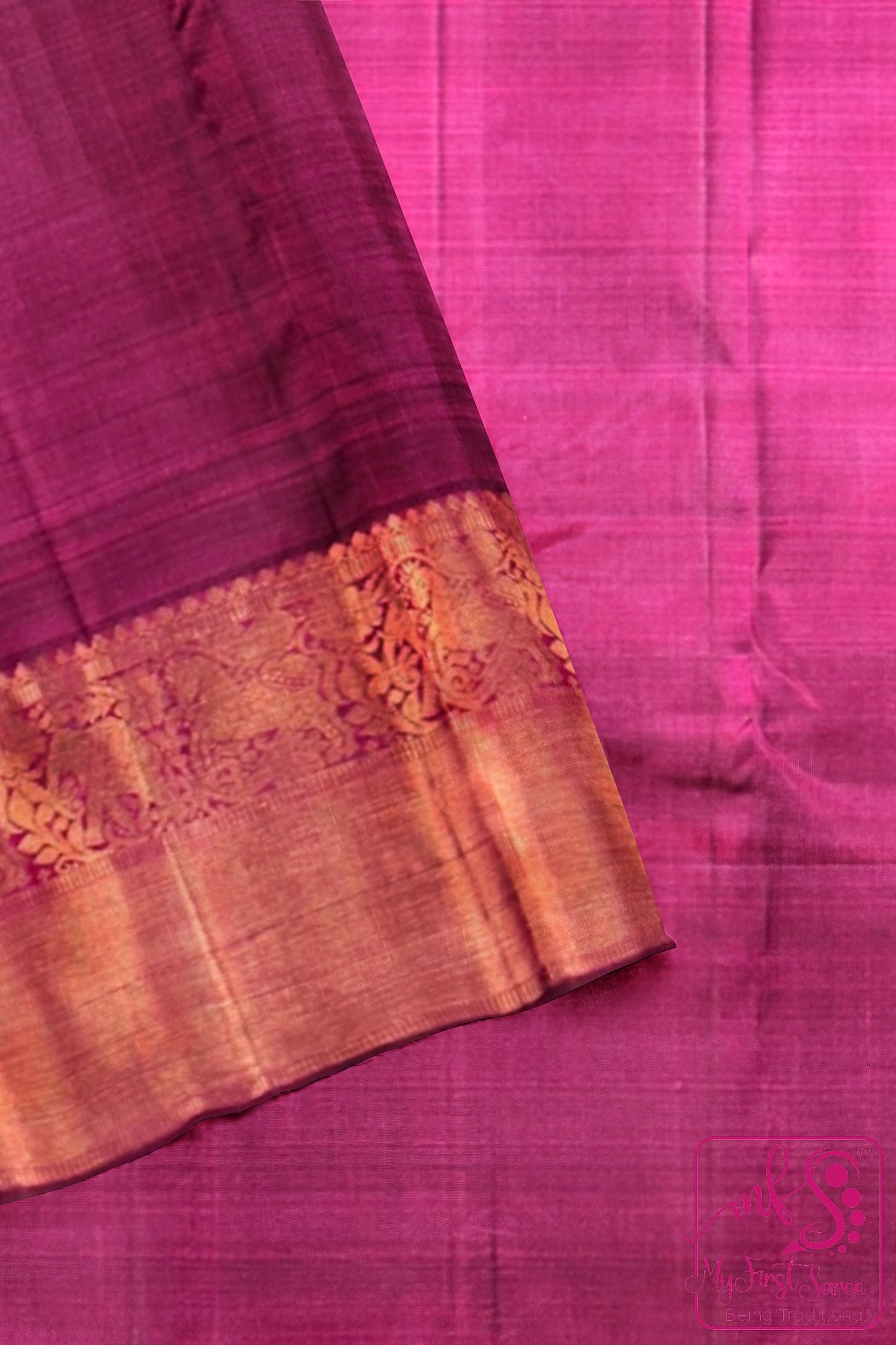 Rich Dark Pink Kanchipuram Silk Saree From Weavers and Best on Online