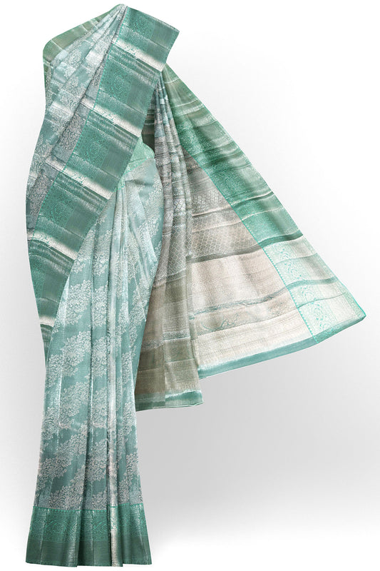 Beautiful Emerald Green Kanchipuram Silk saree