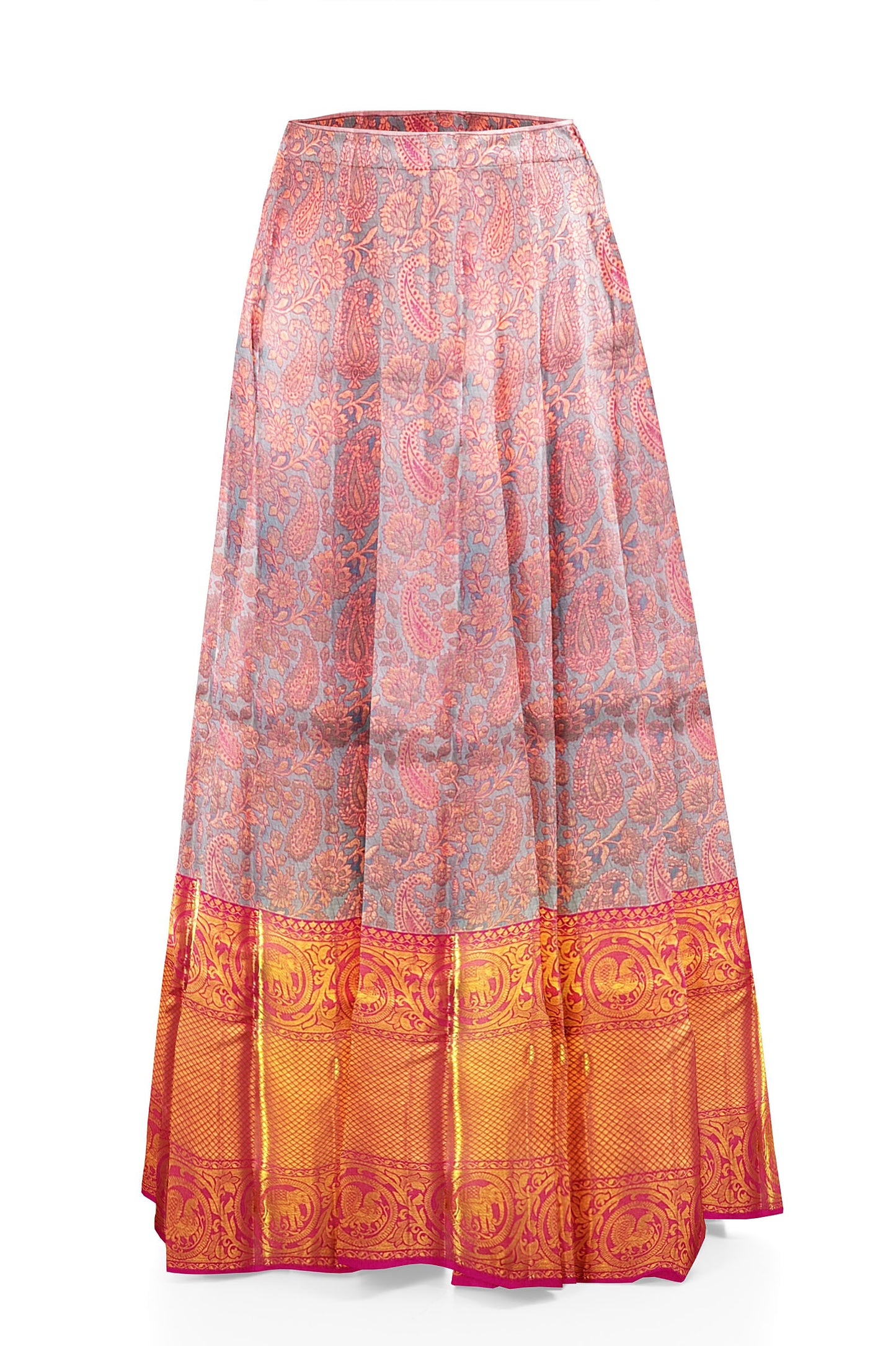 Timeless Multi-color Pure Kanchipuram Pattu Pavada From Weavers and Best on Online