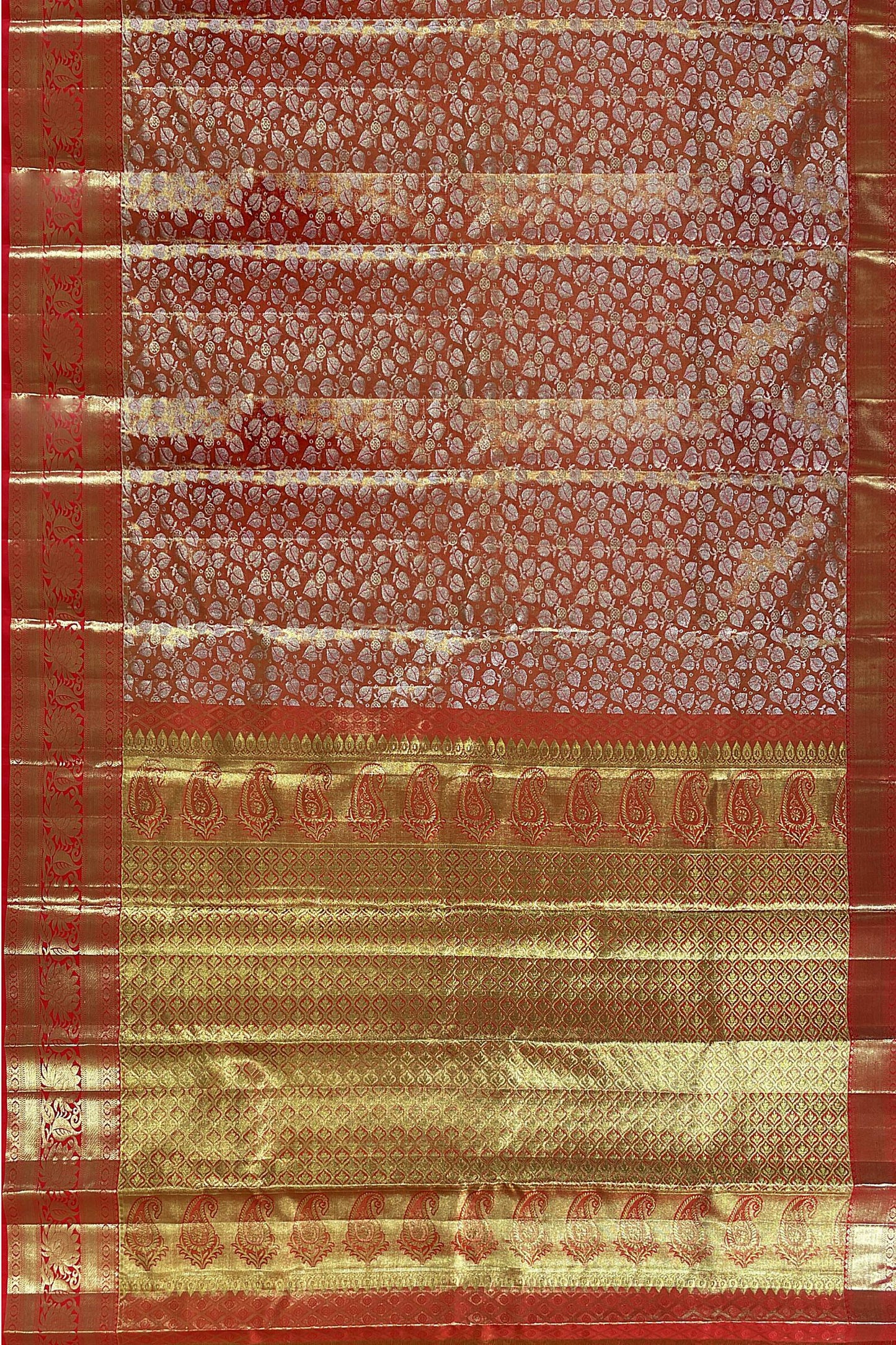 Stunning Red Kanchipuram Silk Saree From Weavers and Best on Online
